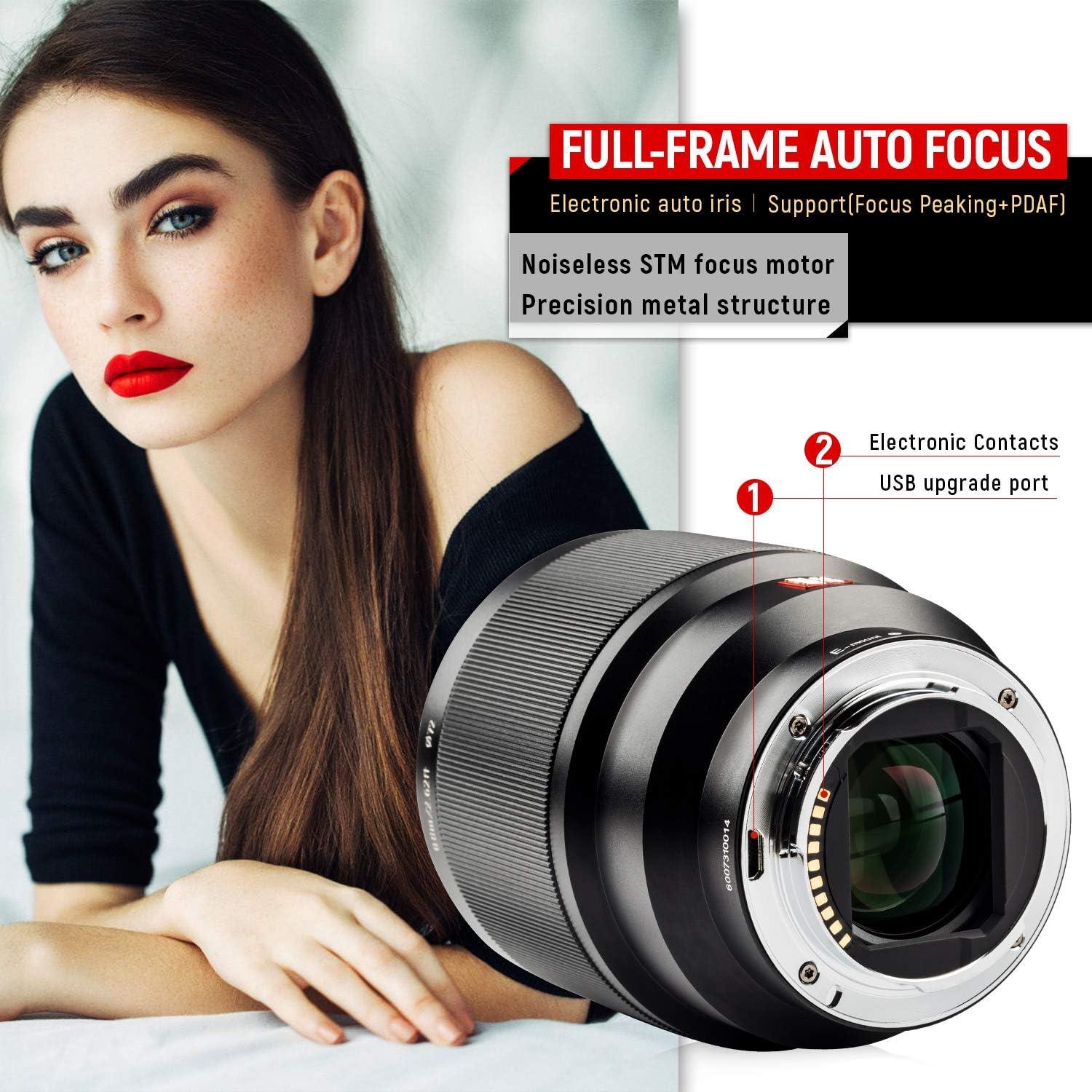 Lente VILTROX 85mm F1.8 II para cámaras Sony E-Mount