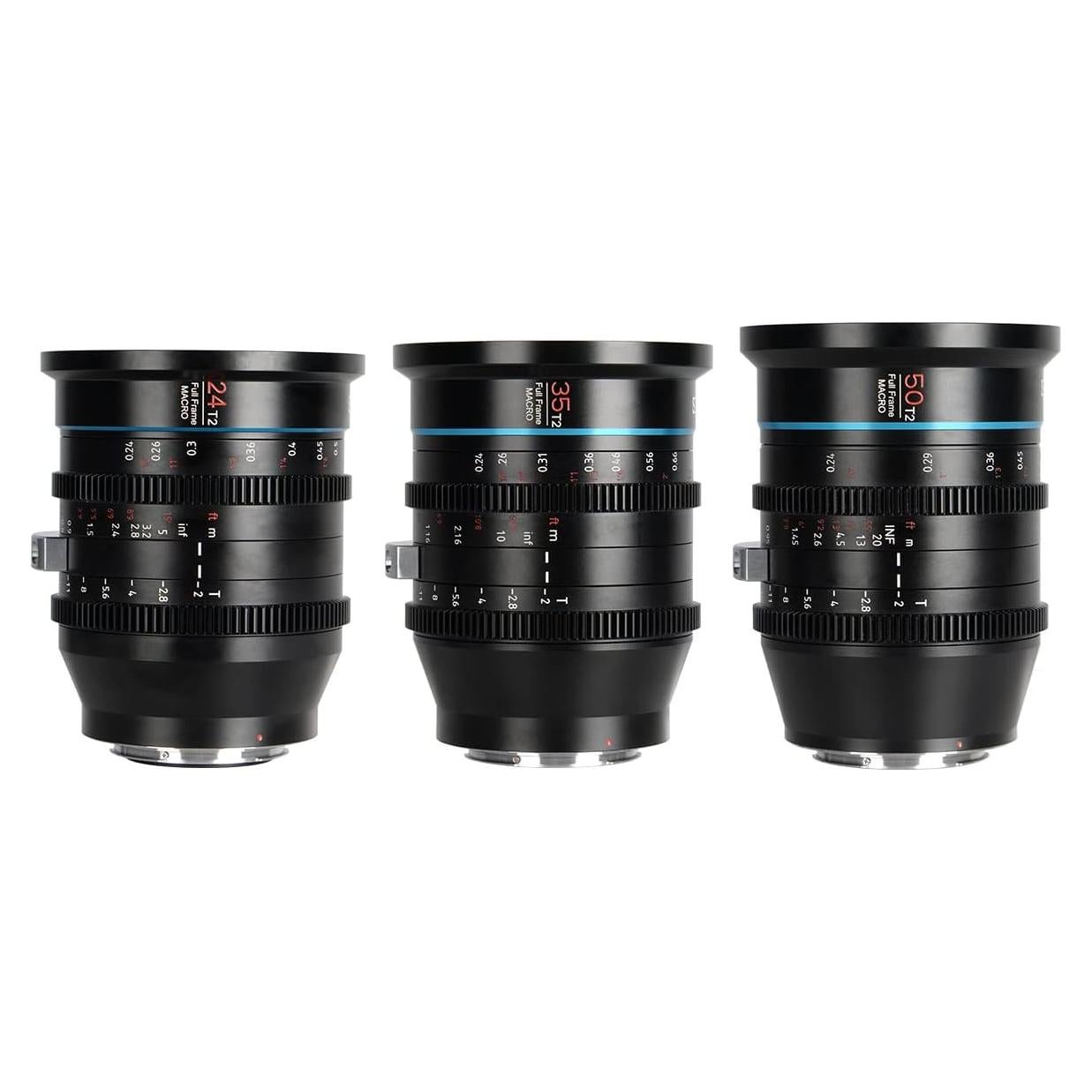 Juego de Lentes Macro SIRUI Jupiter T2 Full-Frame 24mm 35mm 50mm