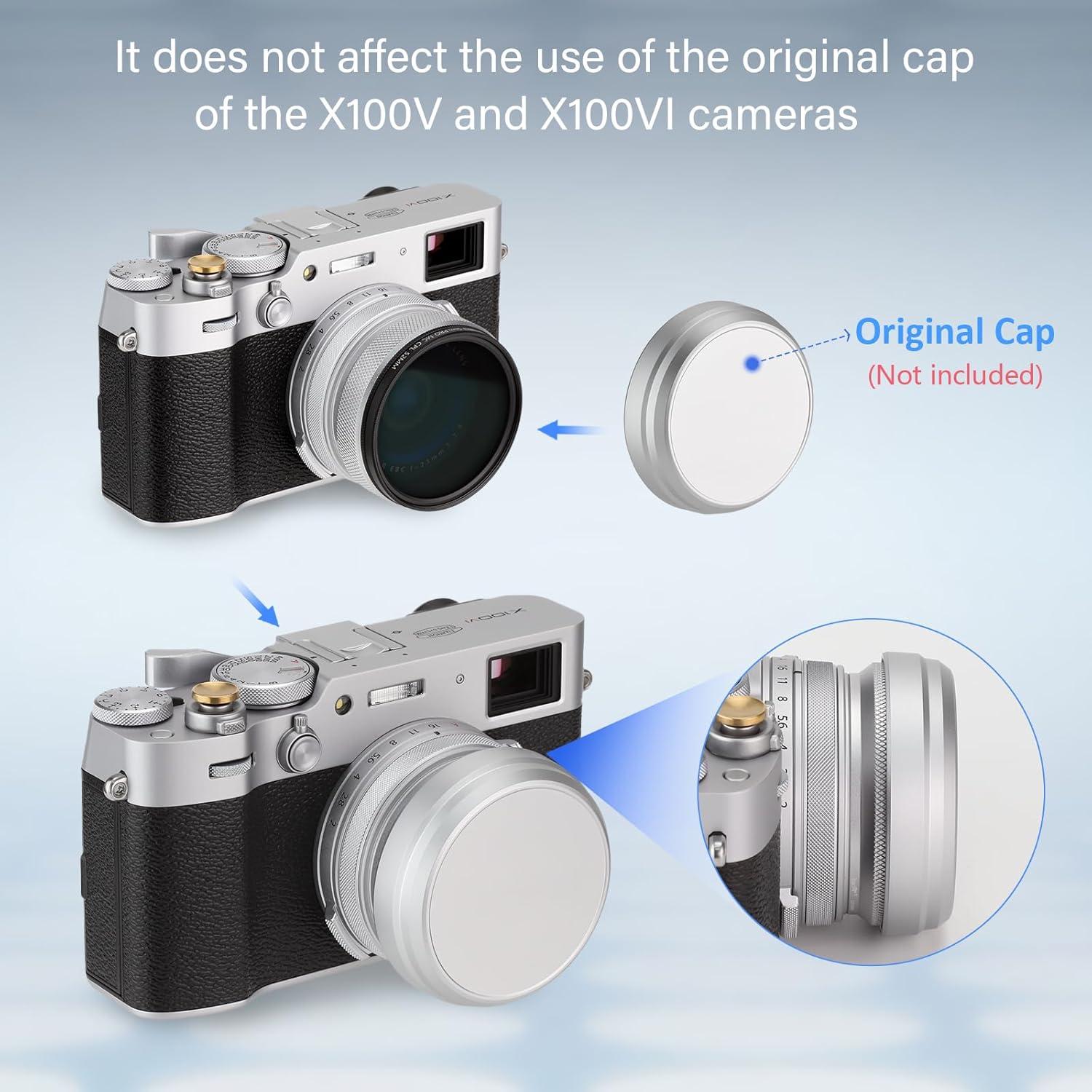 Capucha de Lente y Filtro UV Haoge LUV-X54W para Fujifilm X100V/X100VI