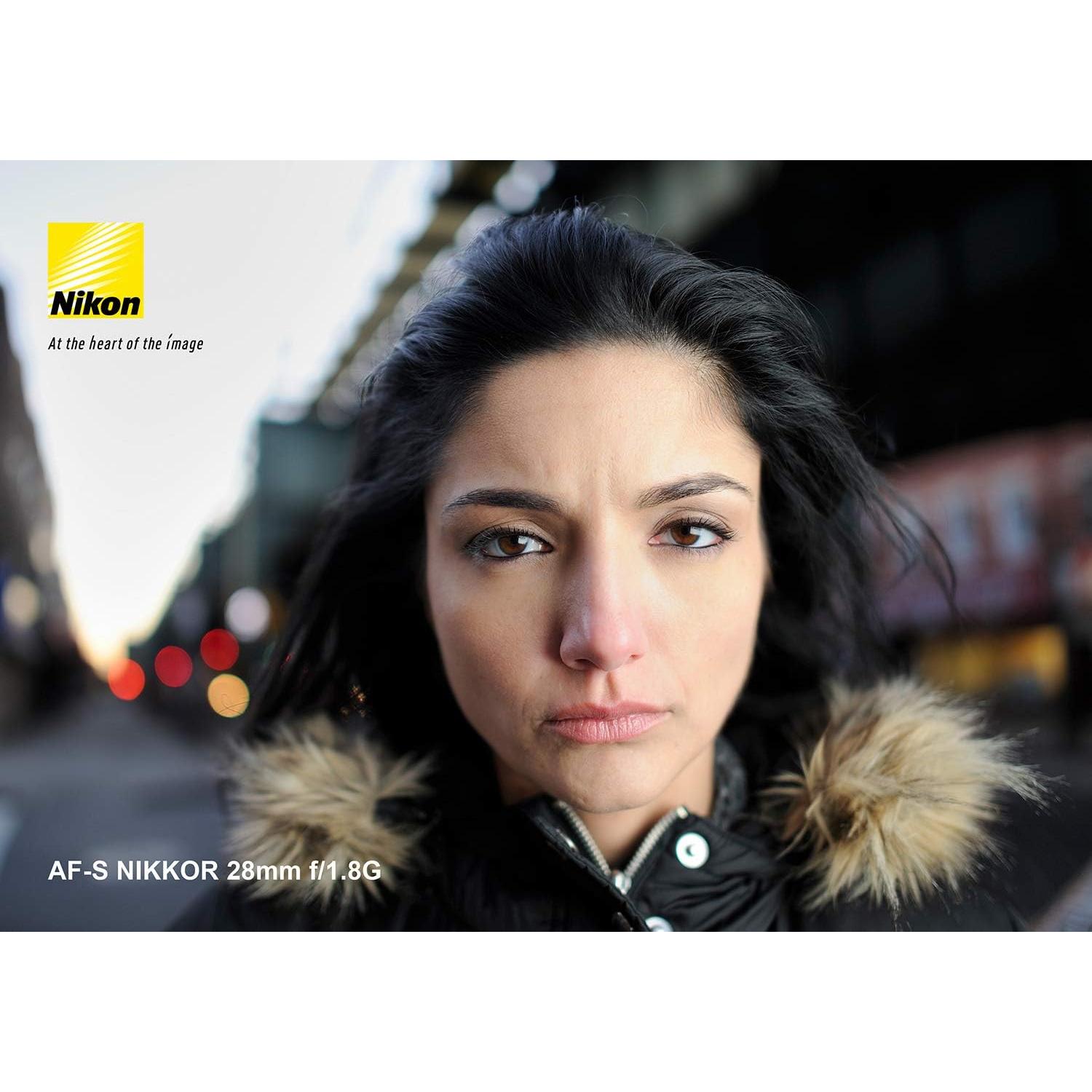 Lente Nikon AF-S NIKKOR 28mm f/1.8G Gran Angular para DSLR