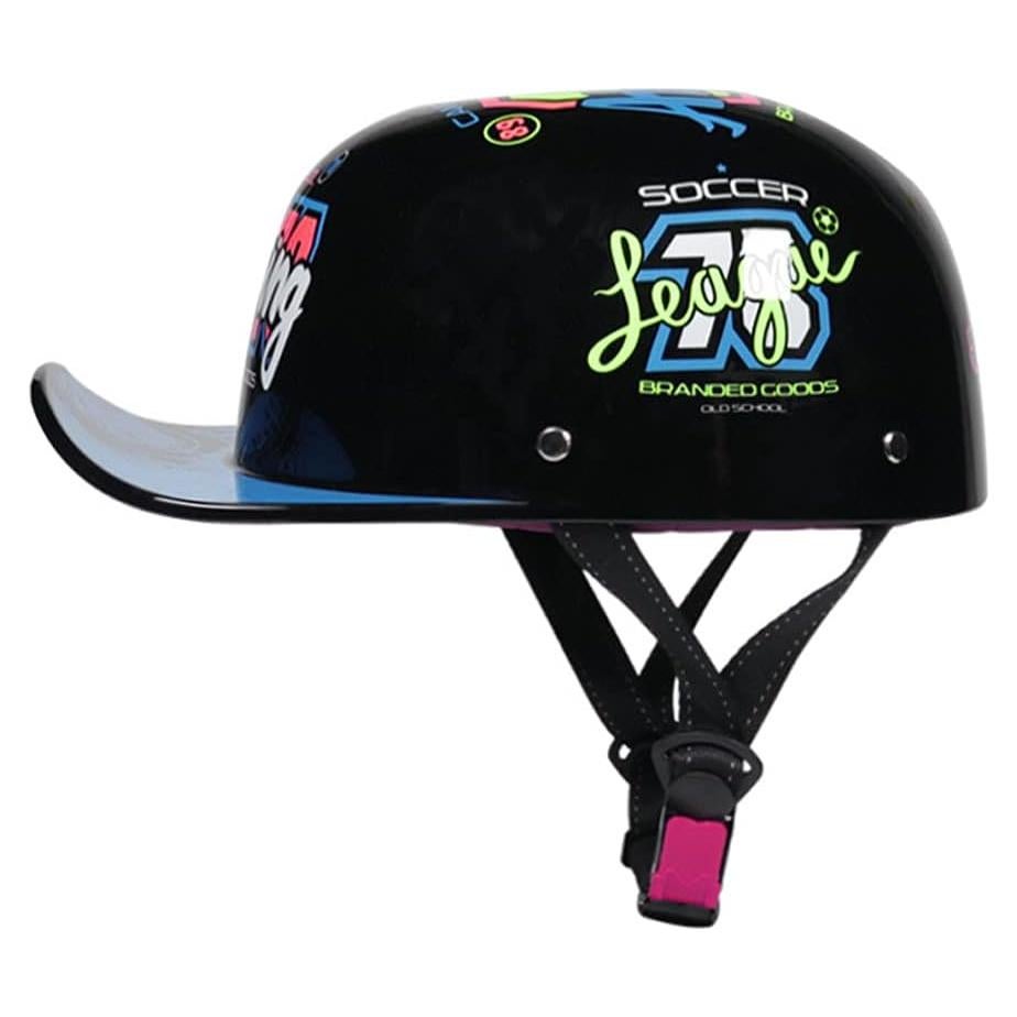 Casco de Motocicleta Woljay 201 Retro Unisex Certificado DOT