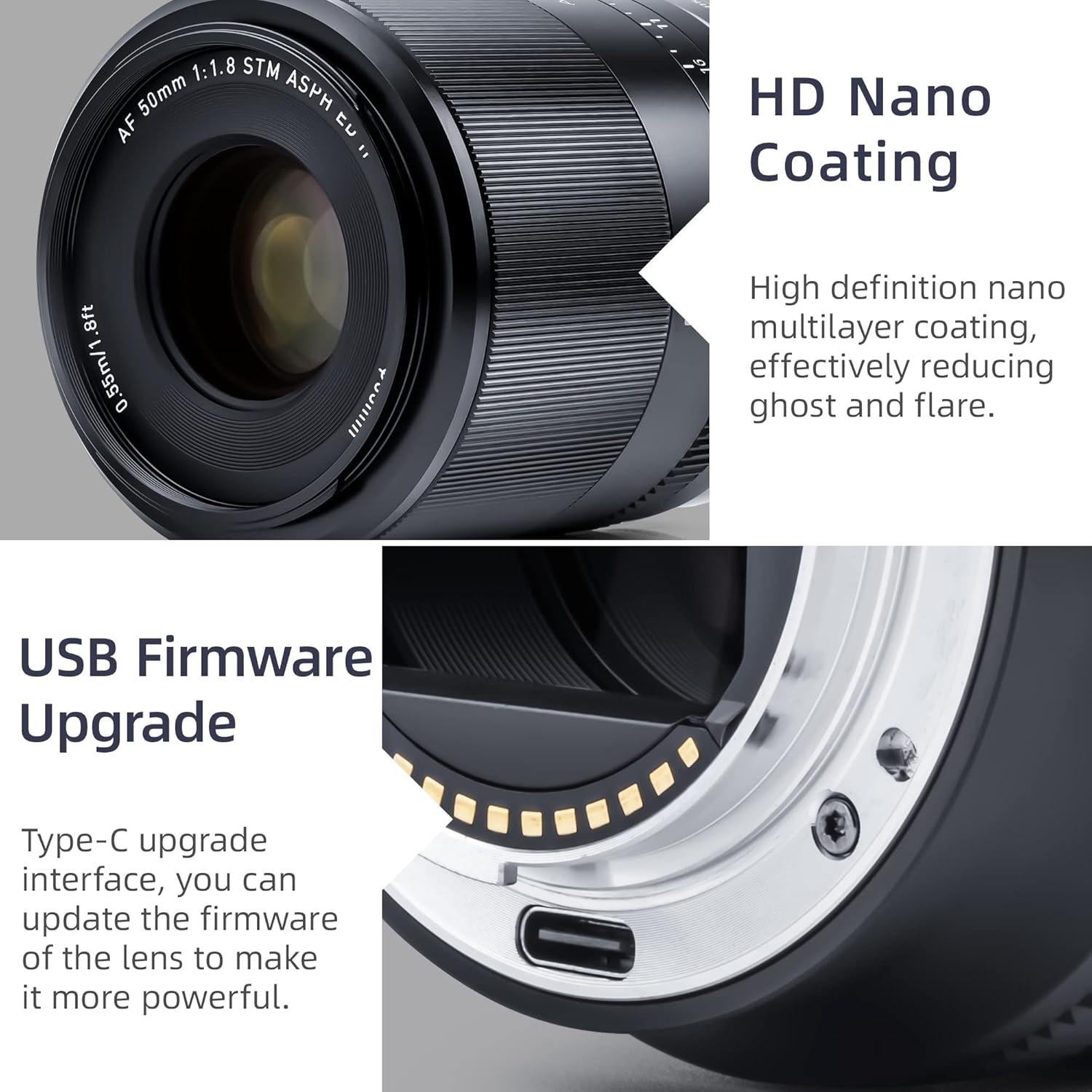 Lente VILTROX AF 50mm f/1.8 Z para Nikon Montura Z