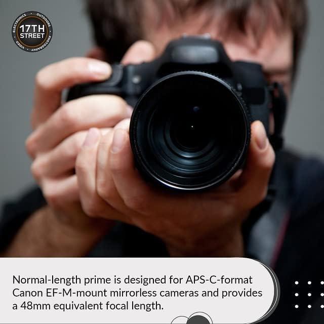 Lente Sigma 30mm f/1.4 DC DN para Canon EF-M + Filtro UV 52mm