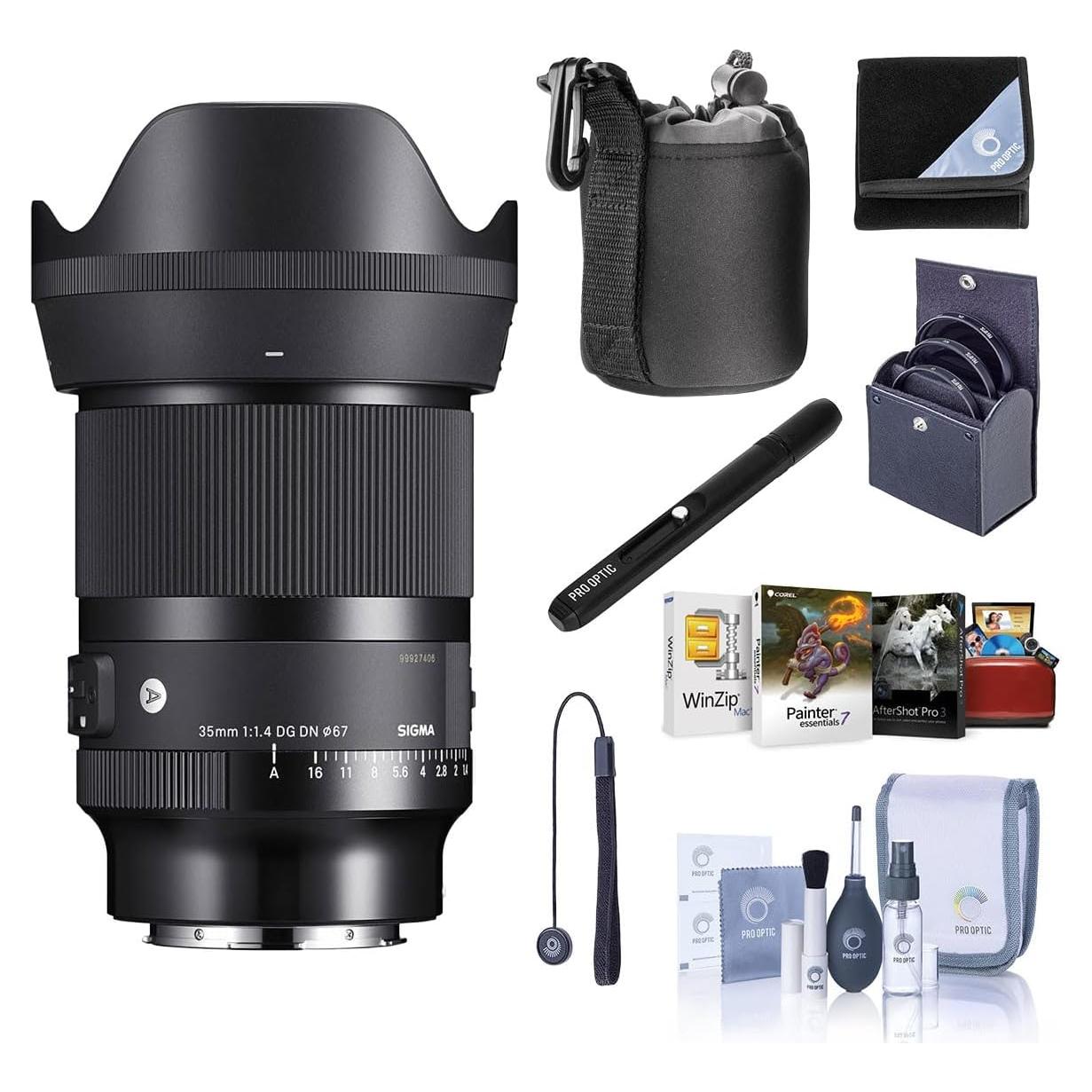 Lente Sigma AF 35mm f/1.4 DG DN Art para Sony E - Kit Completo