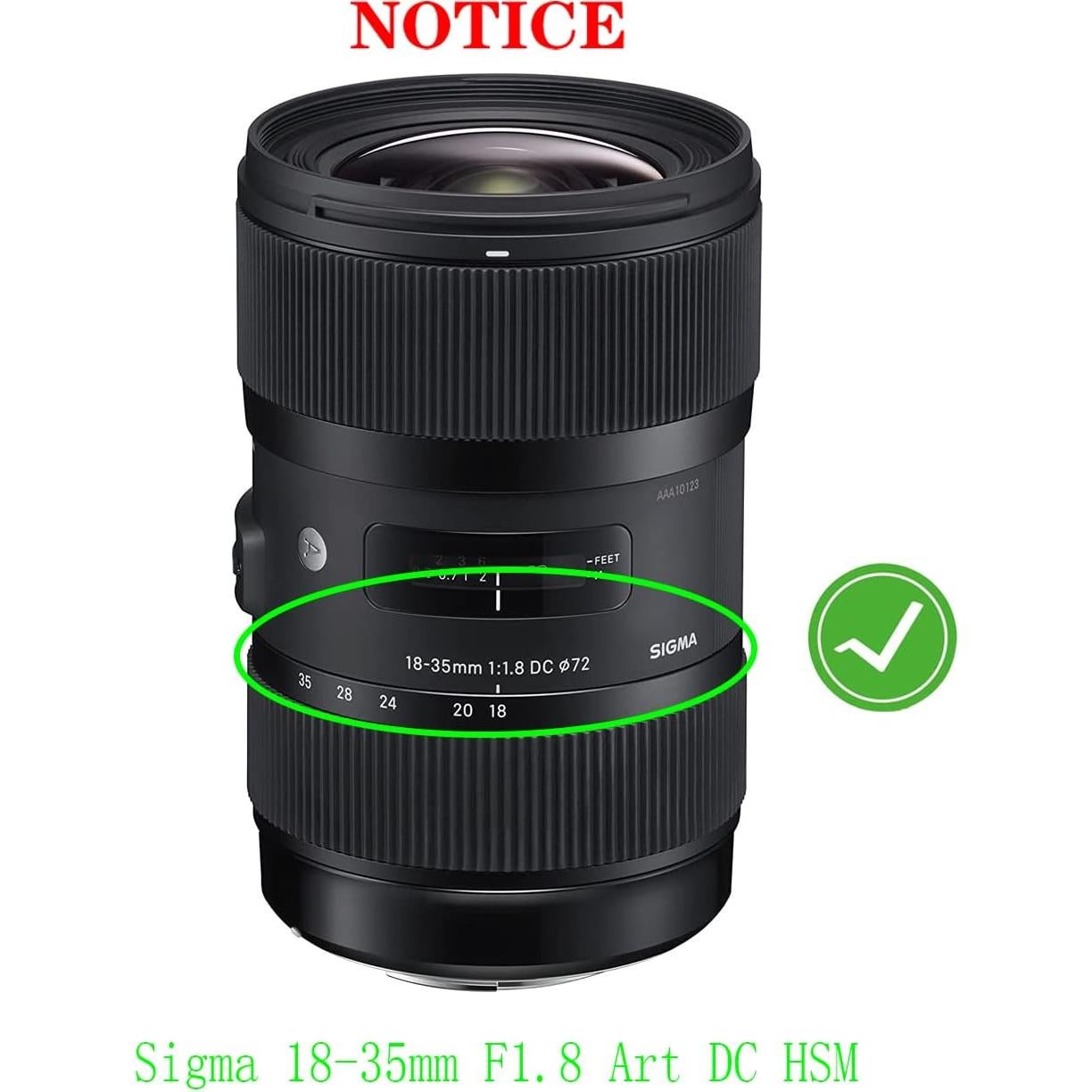 Tapa de Lente 72mm Huipuxiang para Sigma 18-35mm y 17-70mm