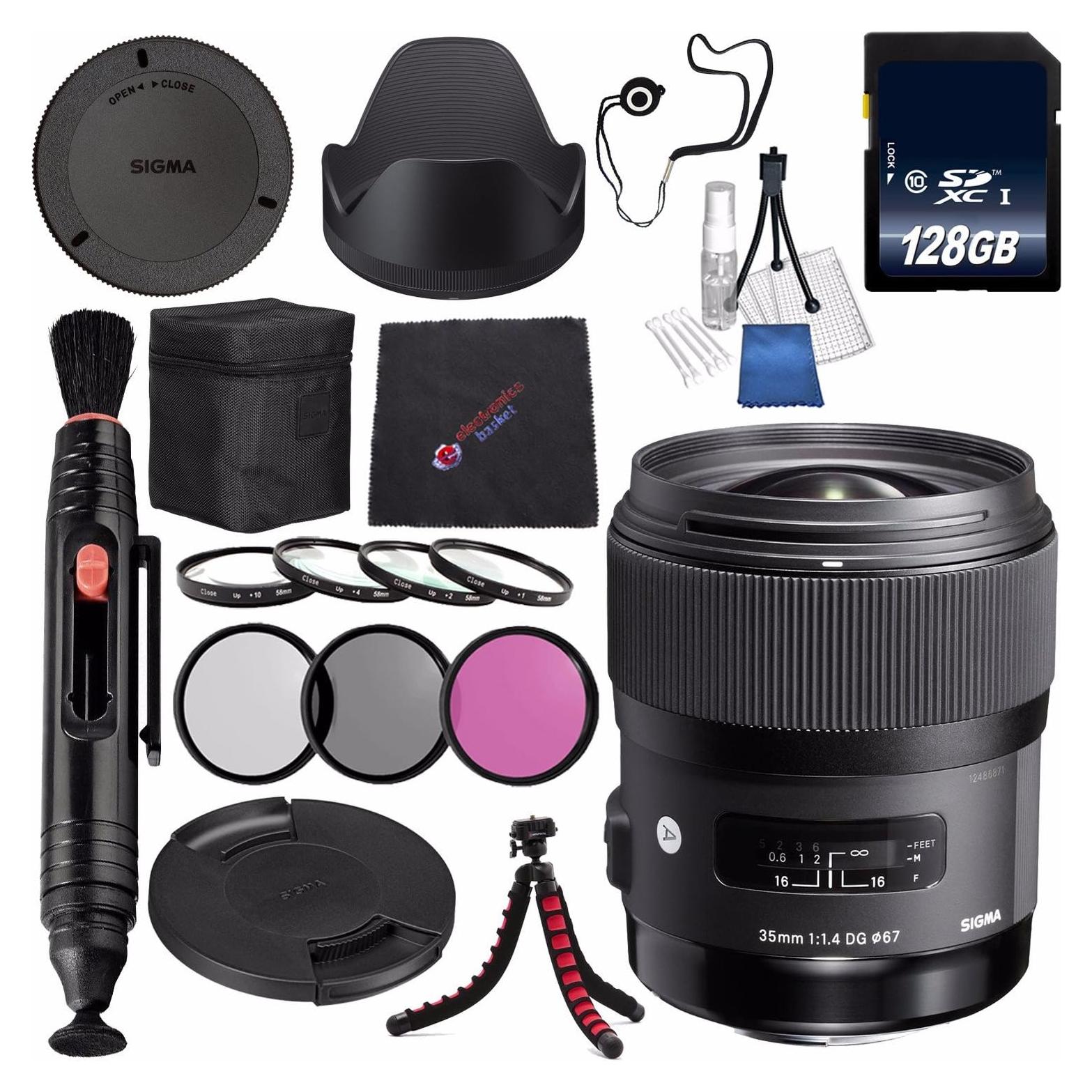 Lente Sigma 35mm f/1.4 DG HSM Art para DSLR Nikon + Kit Accesorios