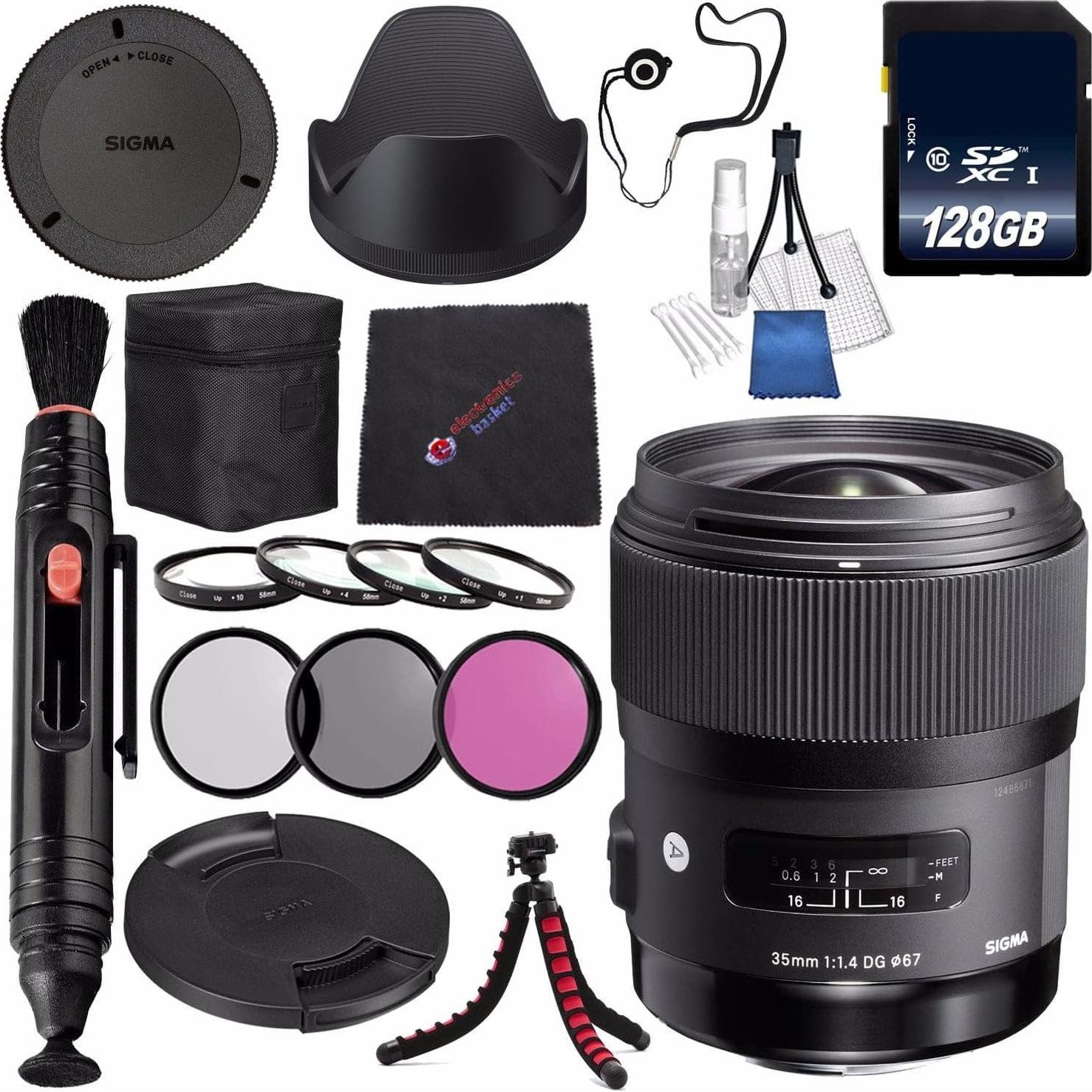 Lente Sigma 35mm f/1.4 DG HSM Art para DSLR Nikon + Kit Accesorios