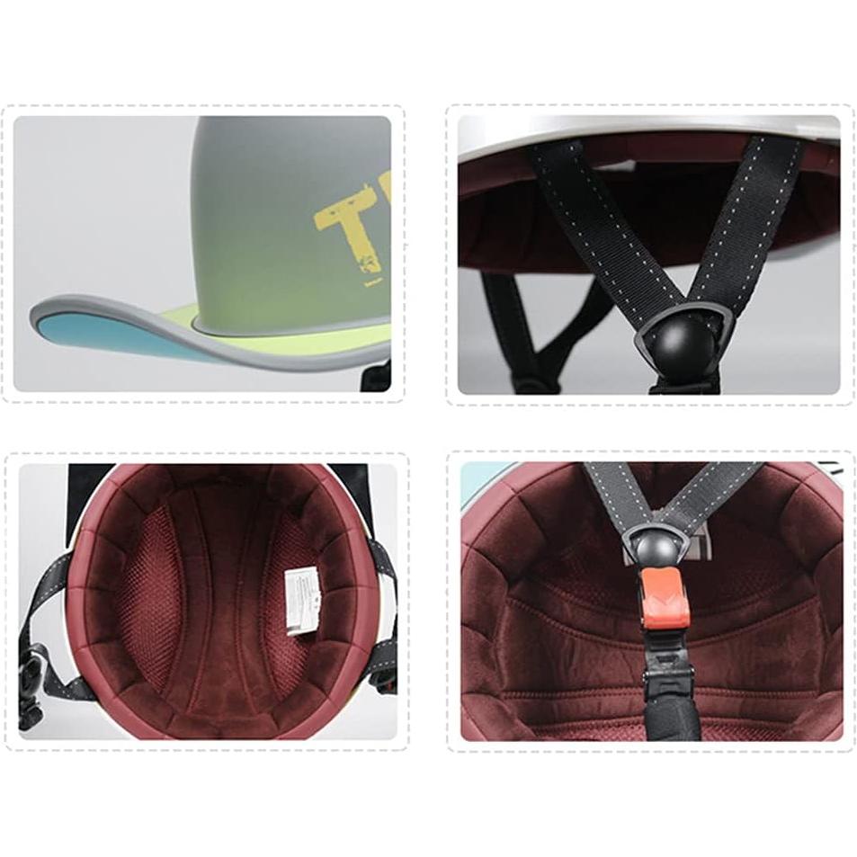 Casco de Motocicleta Woljay 201 Retro Unisex Medio ABS