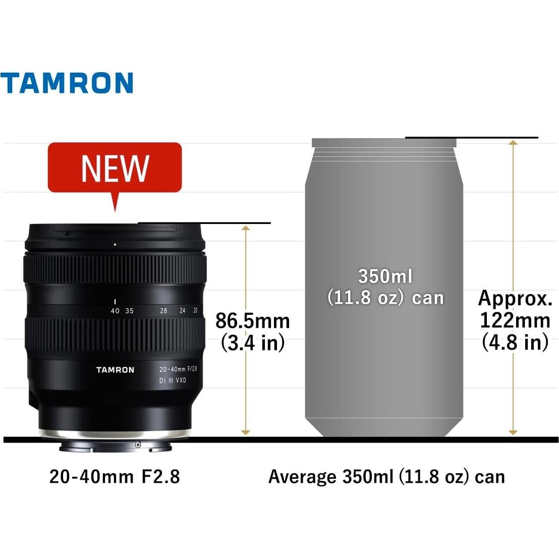 Lente Tamron 20-40mm f/2.8 Di III VXD para Sony - Compacto y Ligero
