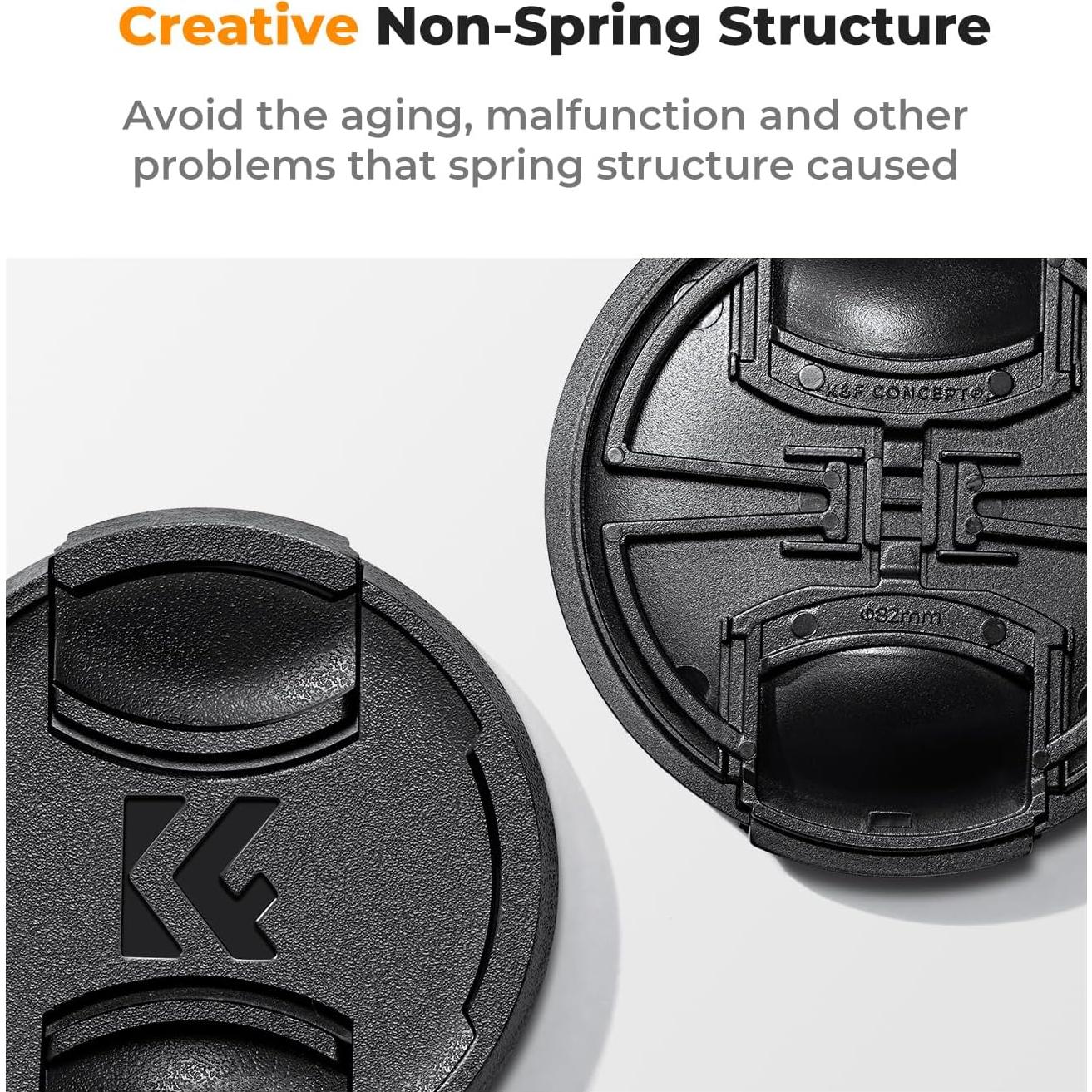 Kit de Tapa de Lente K&F Concept 55mm + Paño de Limpieza