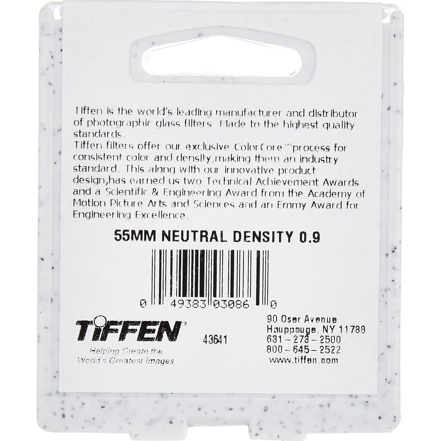 Filtro de lente Tiffen 55mm Densidad Neutra 0.9 para cámara