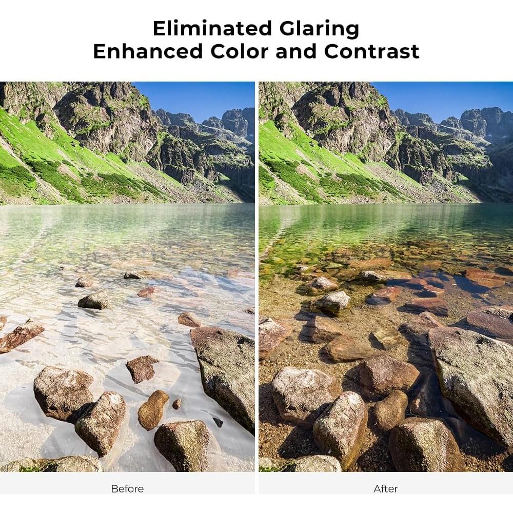 Filtro Polarizador Circular K&F Concept 55 mm Vidrio Óptico