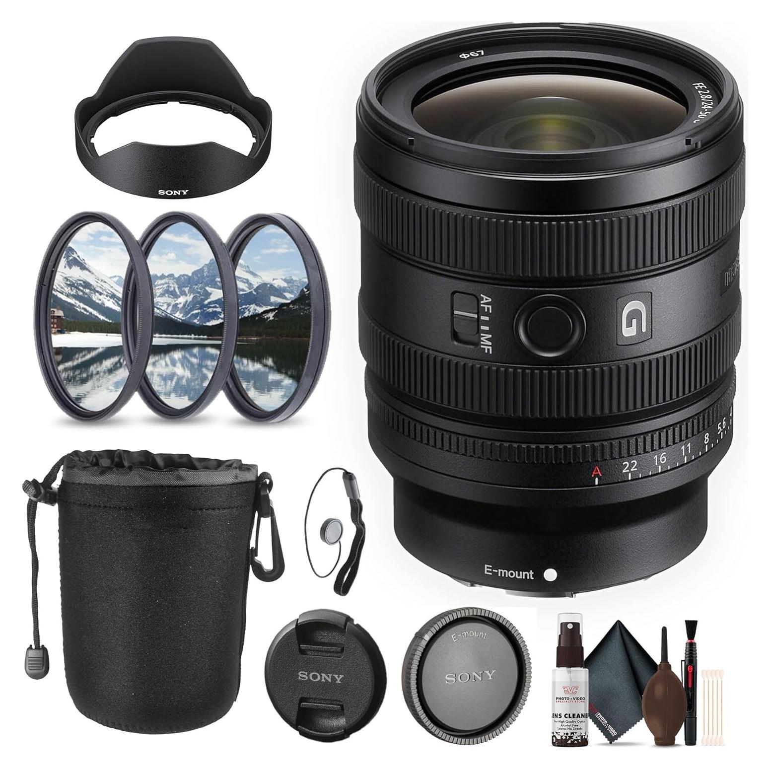 Lente Sony FE 24-50mm f/2.8 G + Kit de Filtros y Accesorios