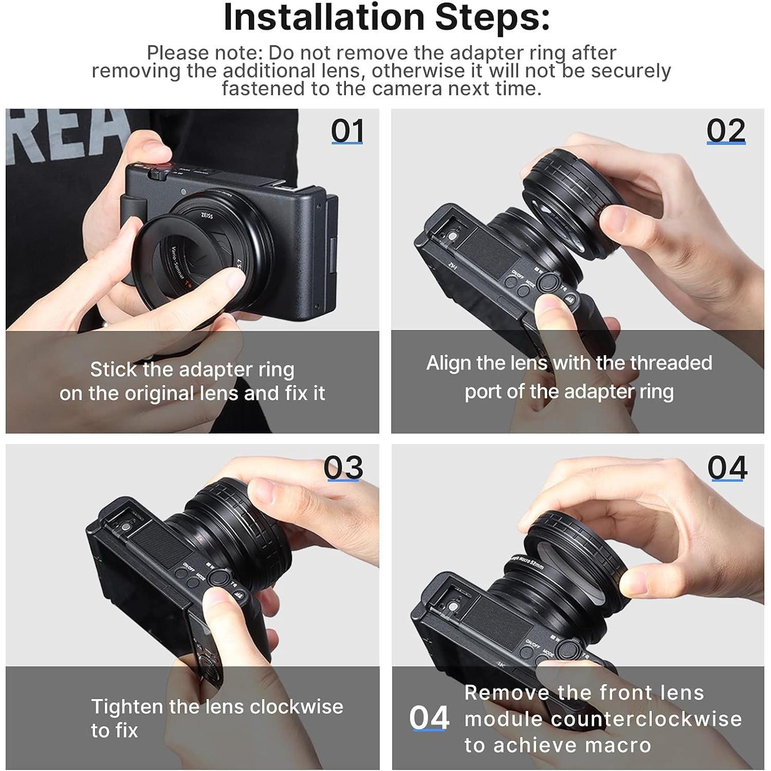 Lente Gran Angular 18mm y Macro 10X ULANZI para Sony ZV1