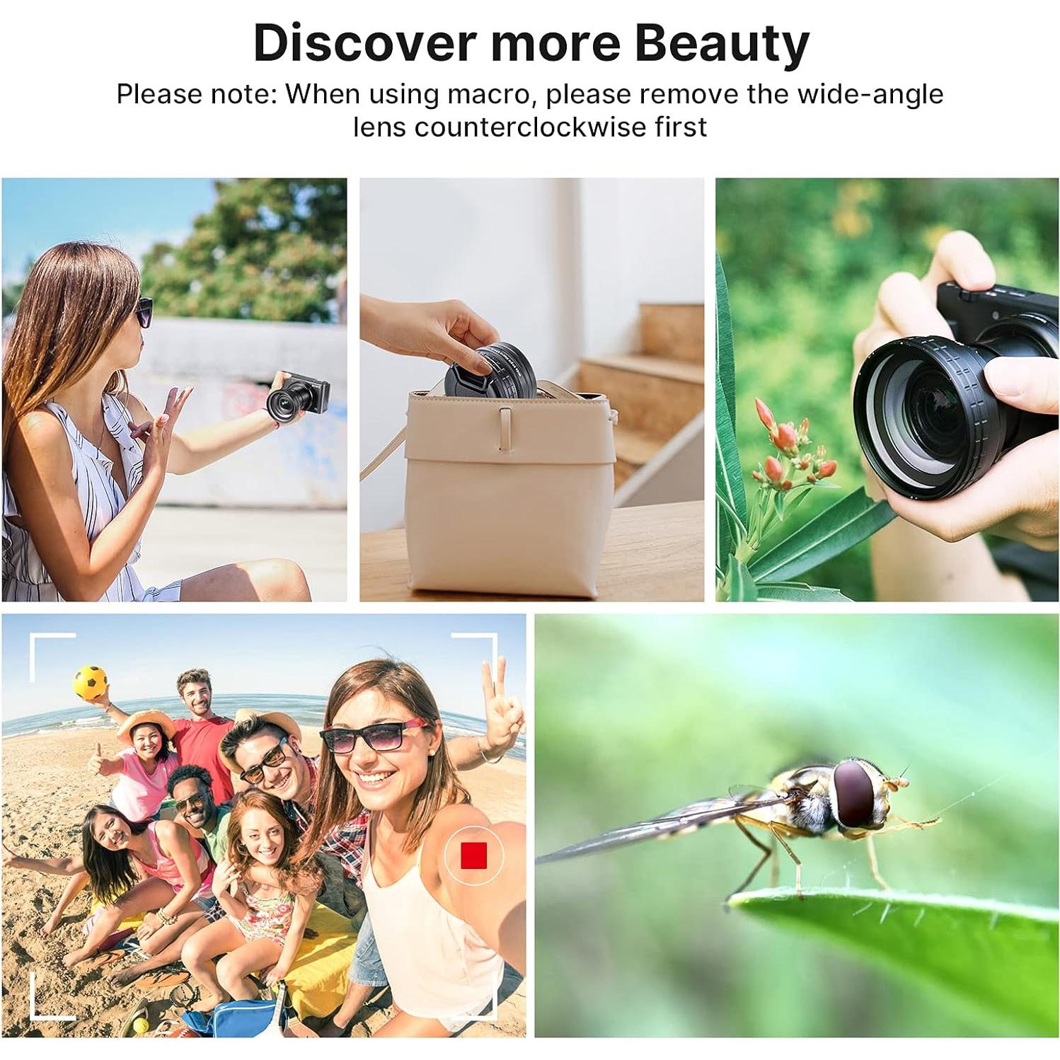 Lente Gran Angular 18mm y Macro 10X ULANZI para Sony ZV1