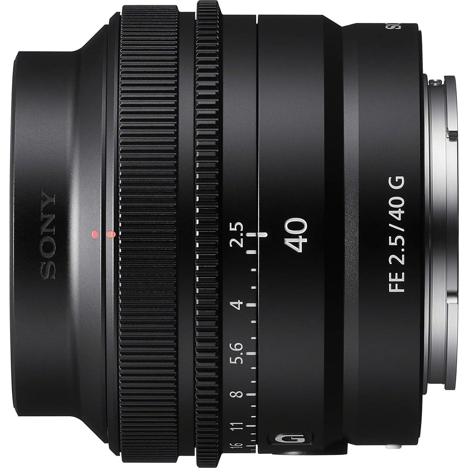 Lente Sony FE 40mm F2.5 G Ultra-Compacto para Cámaras