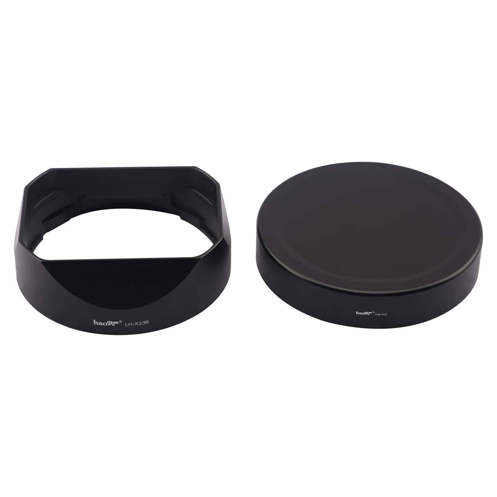 Capucha de Lente Metálica Cuadrada Haoge LH-X23B para Fujifilm