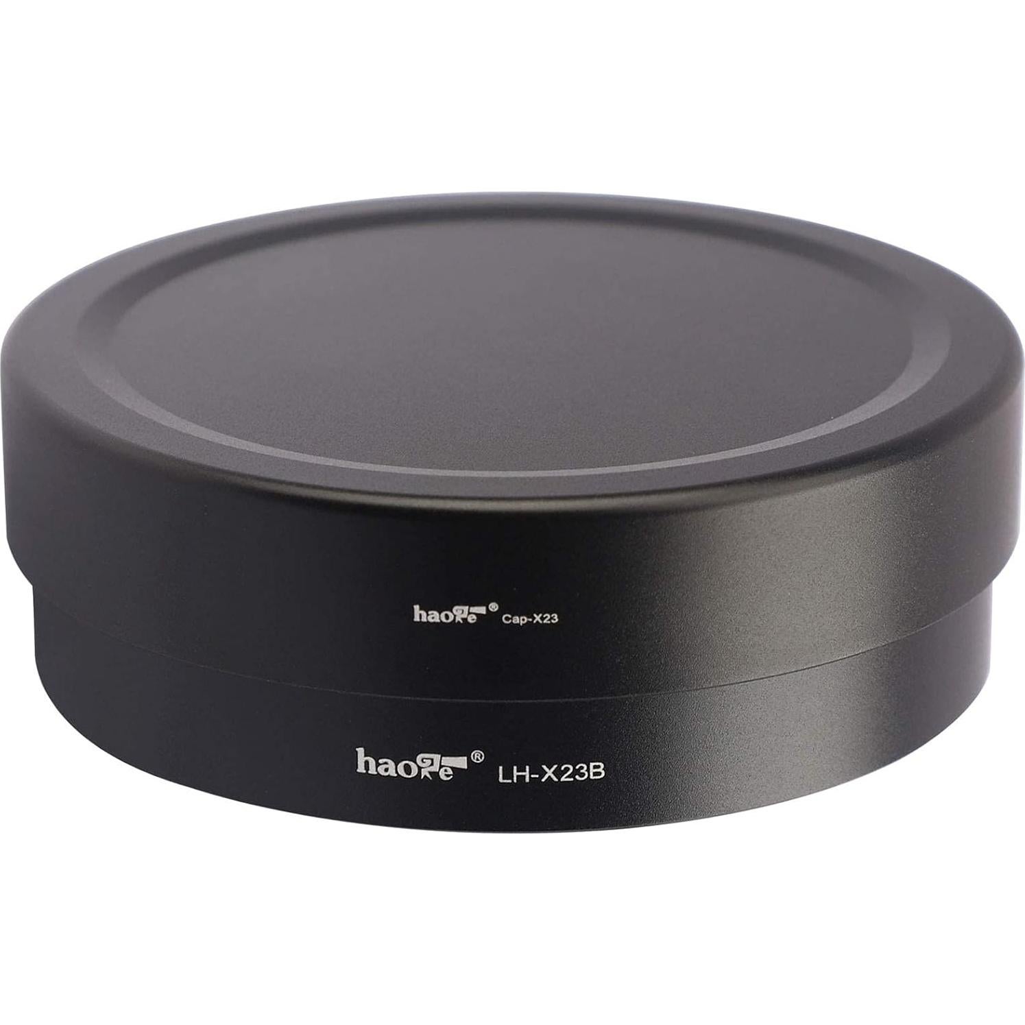 Capucha de Lente Metálica Cuadrada Haoge LH-X23B para Fujifilm
