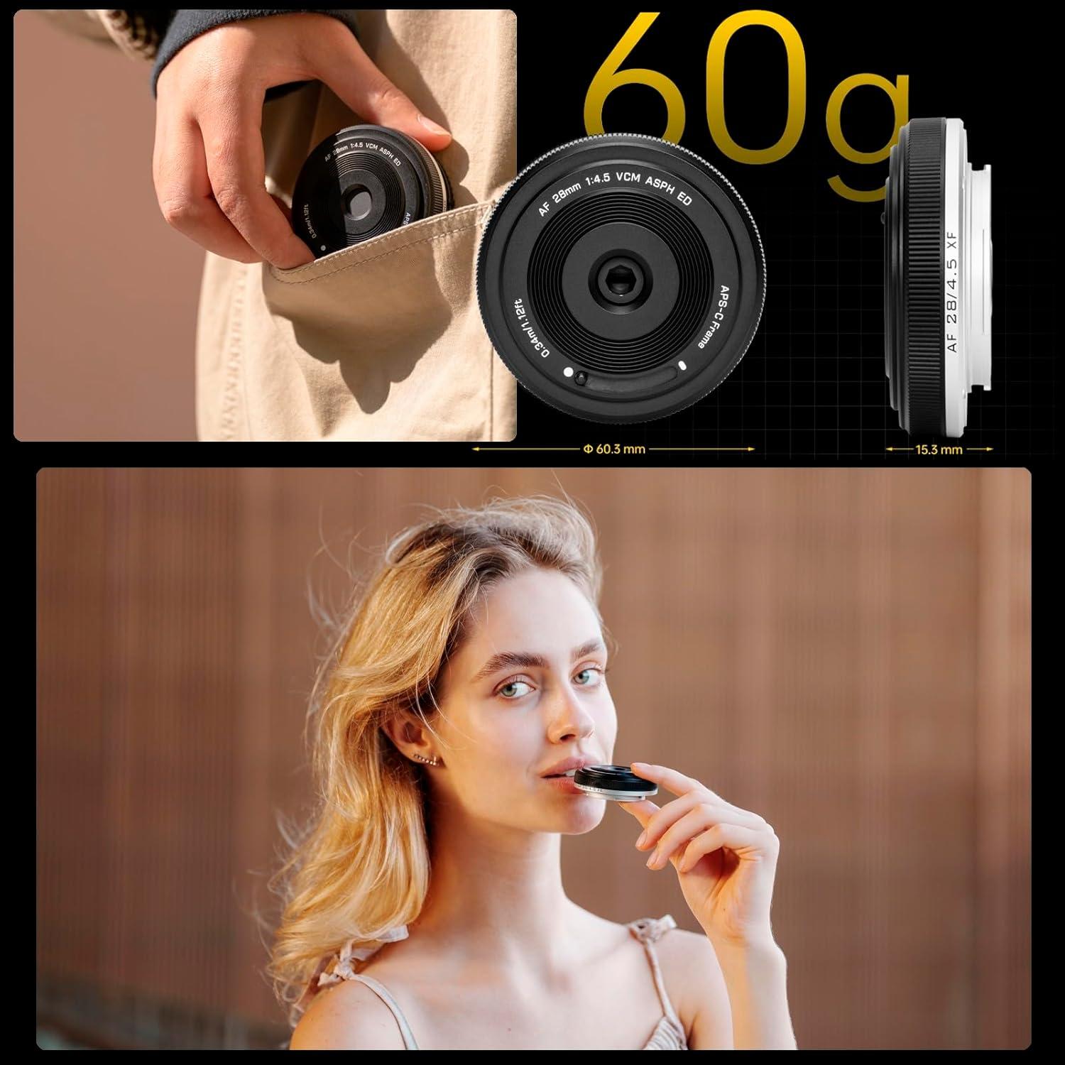 Lente Viltrox 28mm F4.5 Gran Angular AF para Fujifilm