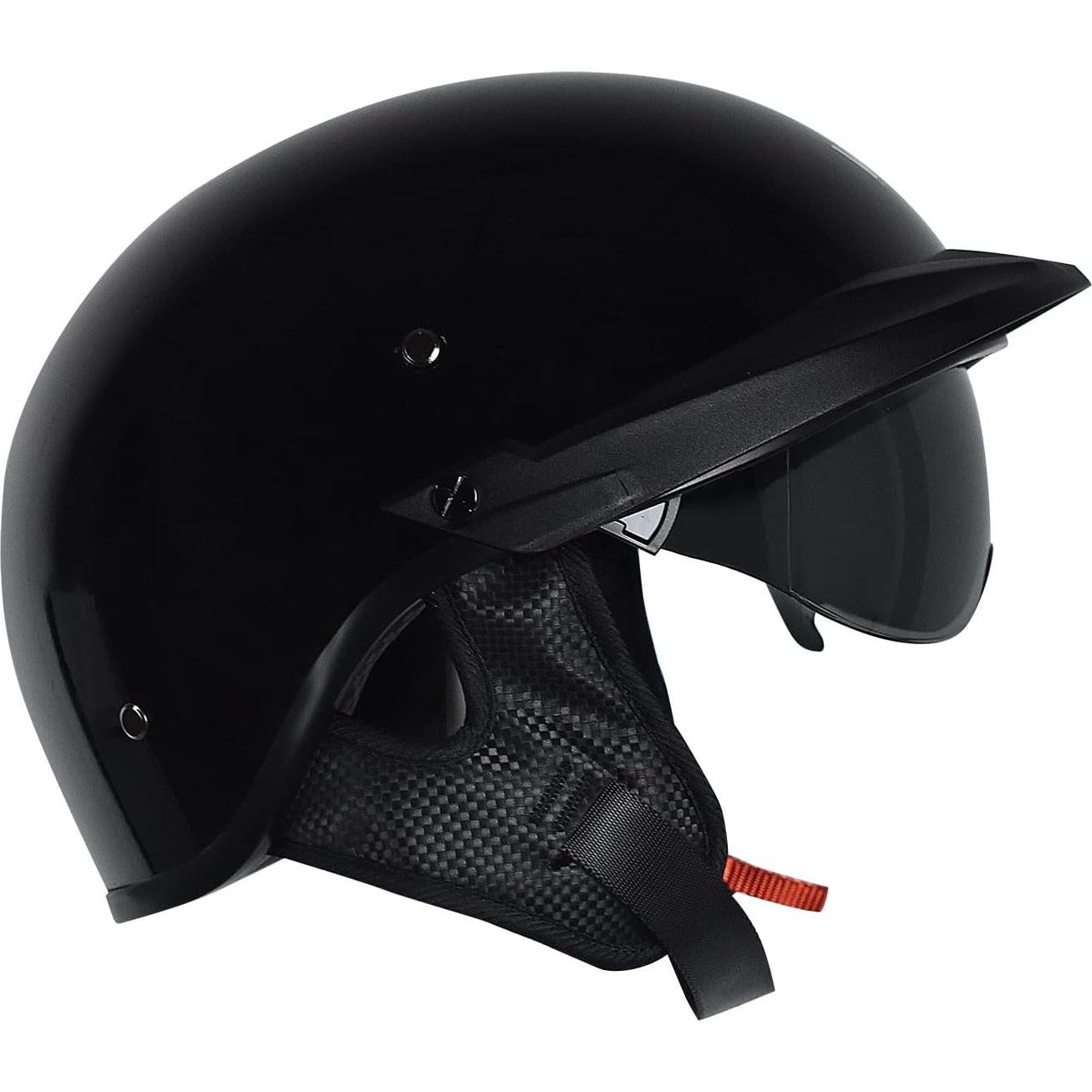 Casco de Motocicleta CHCYCLE Medio con Visera Solar