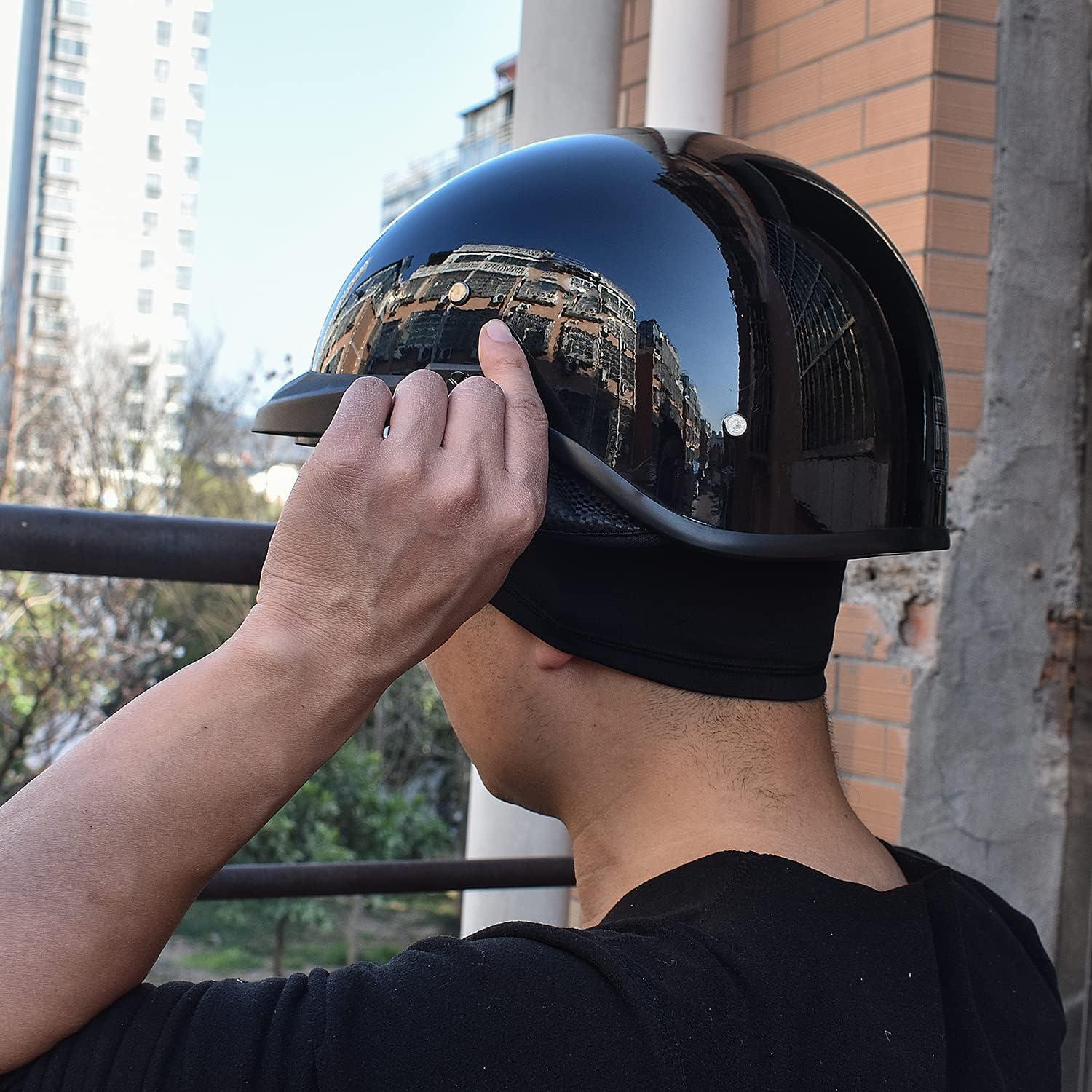 Casco de Motocicleta CHCYCLE Medio con Visera Solar