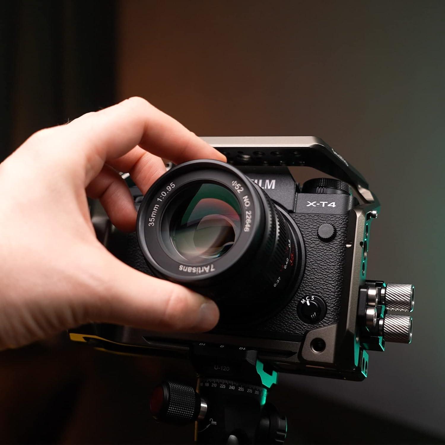 Lente 7artisans 35mm F0.95 para Cámaras Sin Espejo Fuji