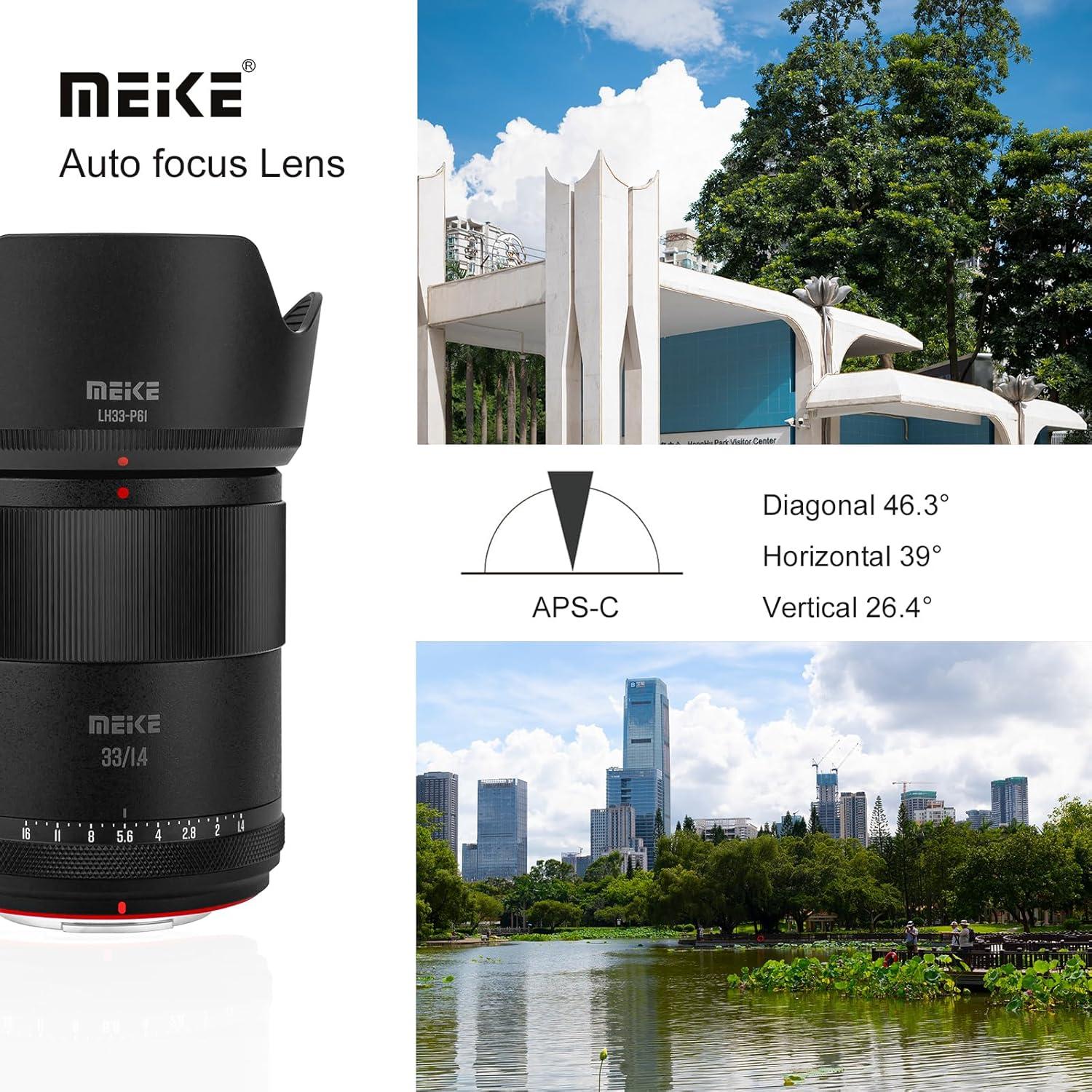 Lente Meike 33mm F1.4 AF Gran Angular para Fujifilm Montura X