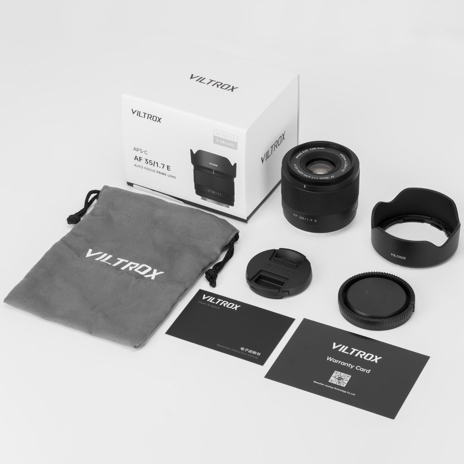 Lente VILTROX 35mm f/1.7 E para cámaras Sony APS-C