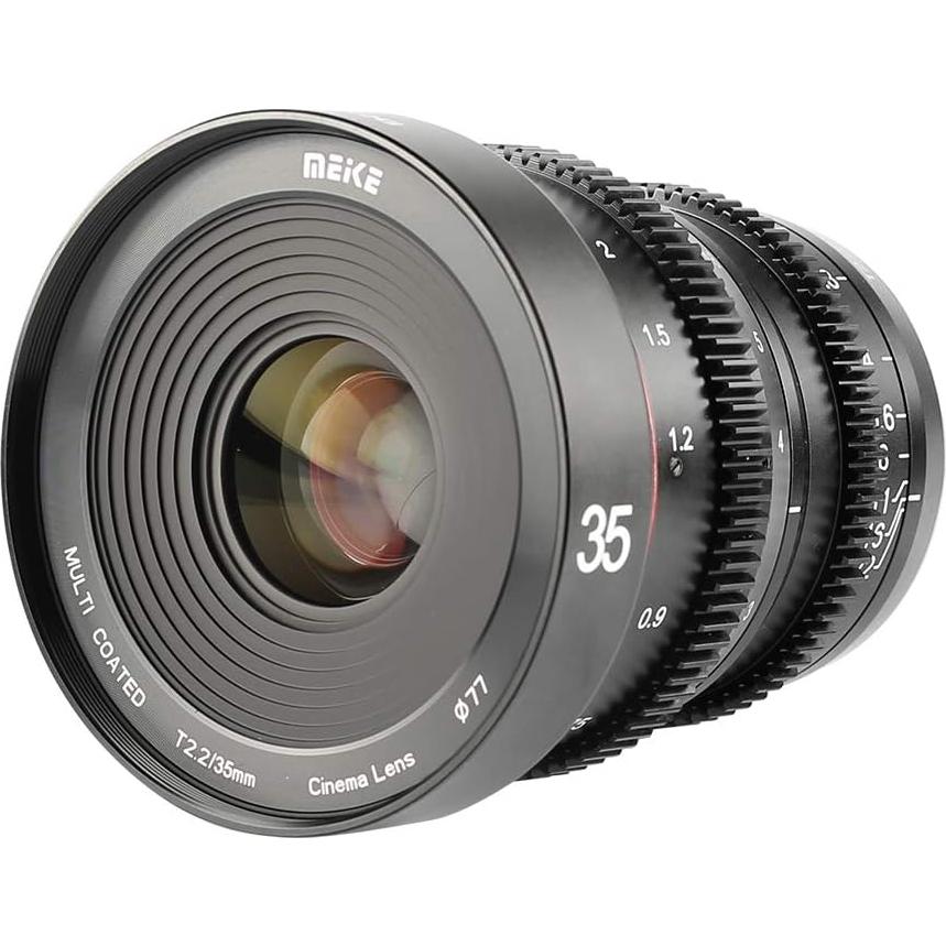 Lente de Cine Meike 35mm T2.2 M43 Manual 4K para Video