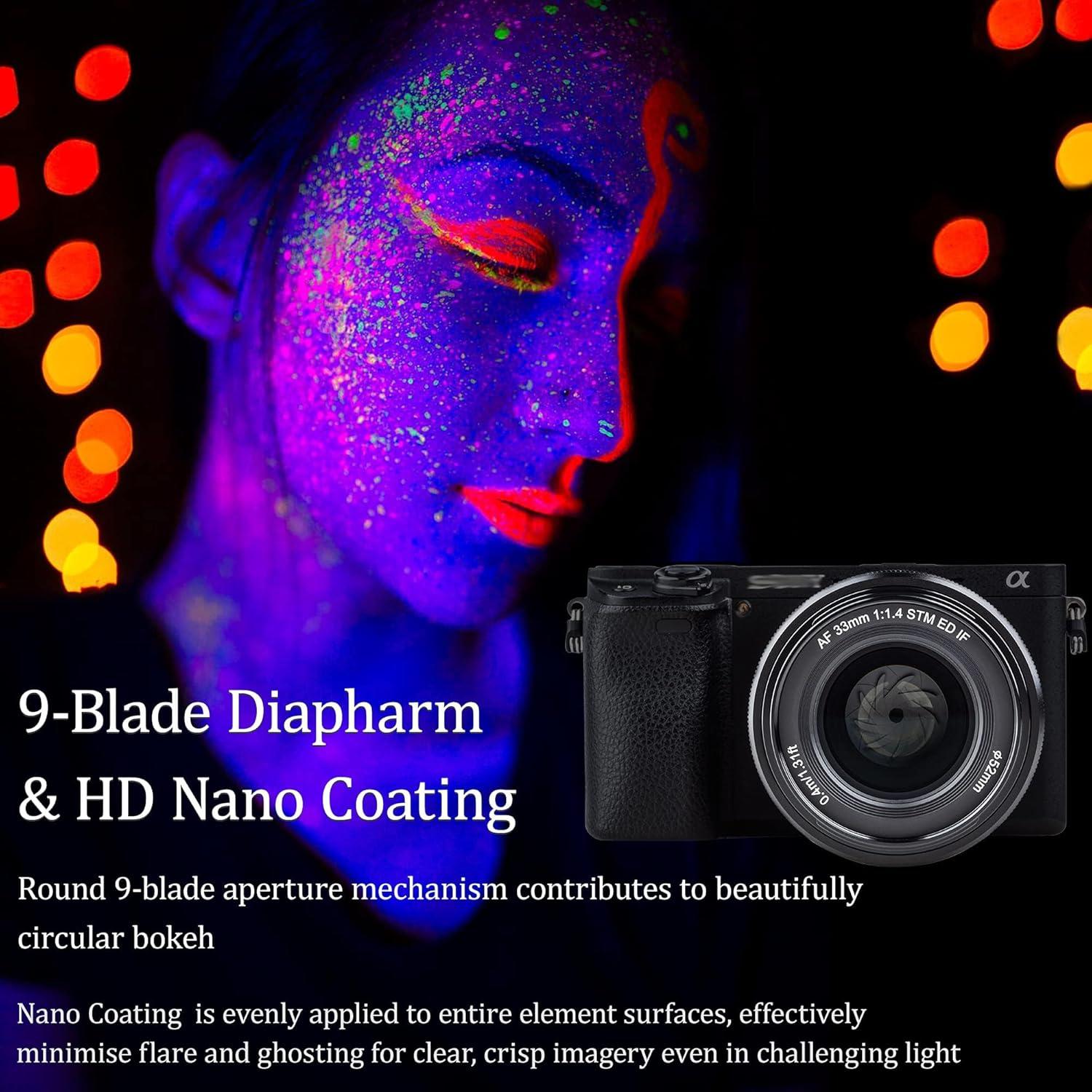 Lente Prime VILTROX 33mm F1.4 para Cámara Sony E-Mount