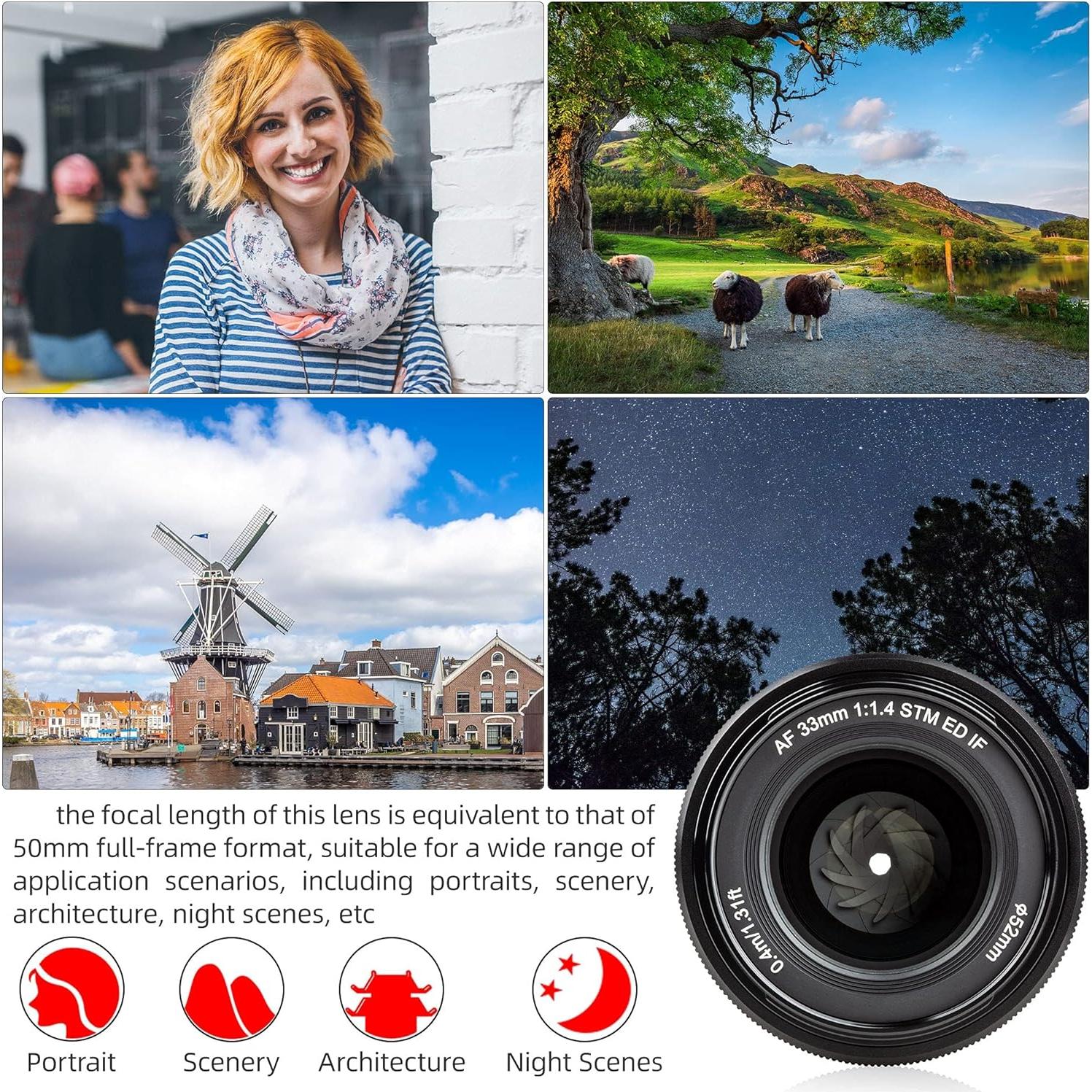 Lente Prime VILTROX 33mm F1.4 para Cámara Sony E-Mount