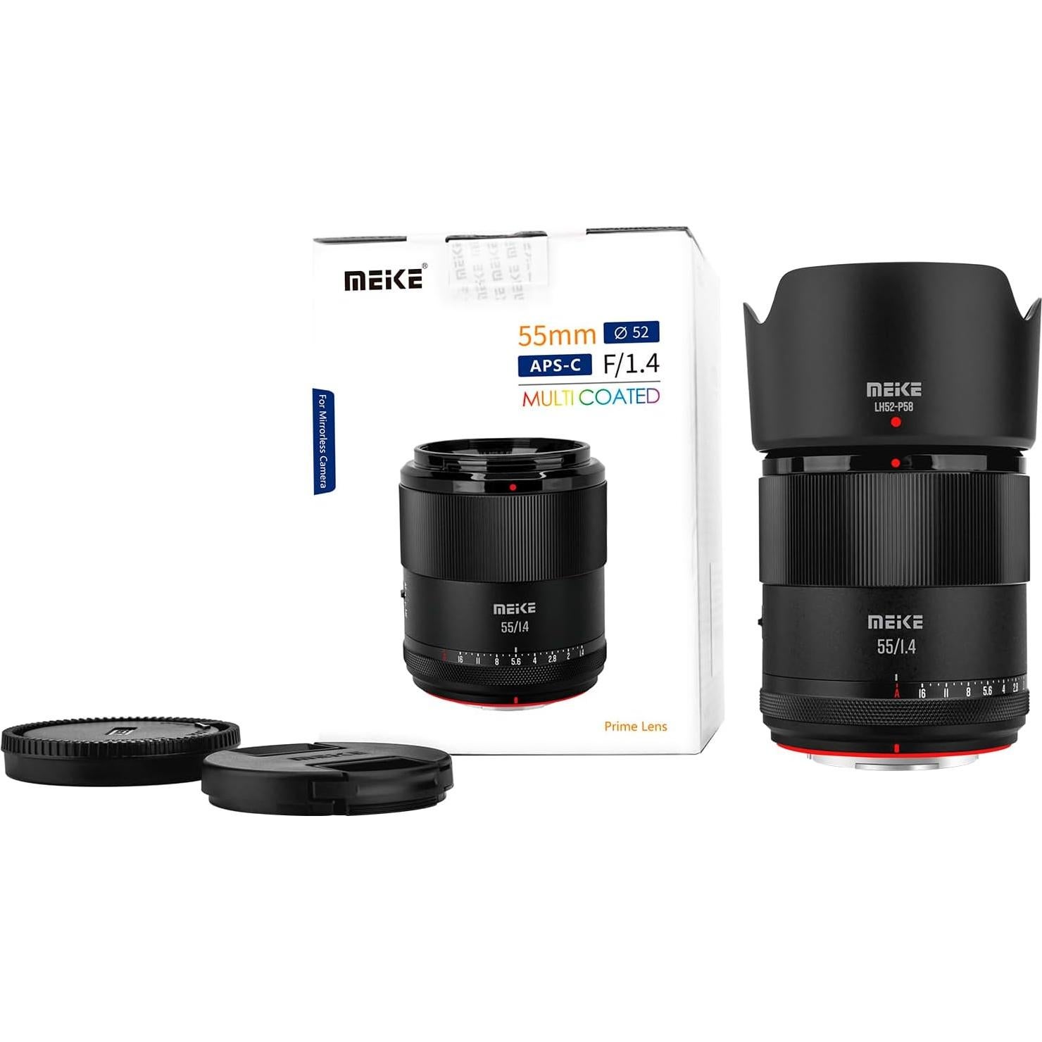 Lente Meike 55mm F1.4 Auto Enfoque STM para Fujifilm