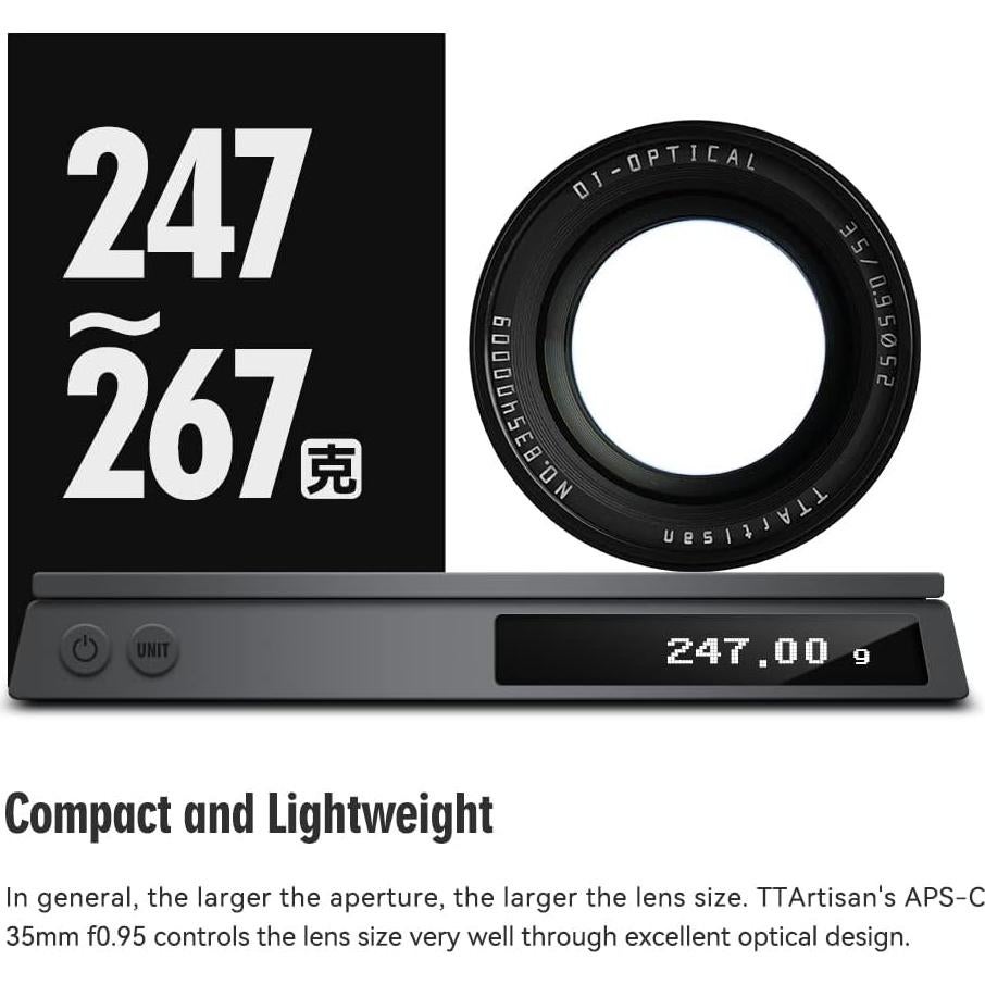 Lente TTArtisan 35mm F0.95 para Cámara Sin Espejo Fuji X