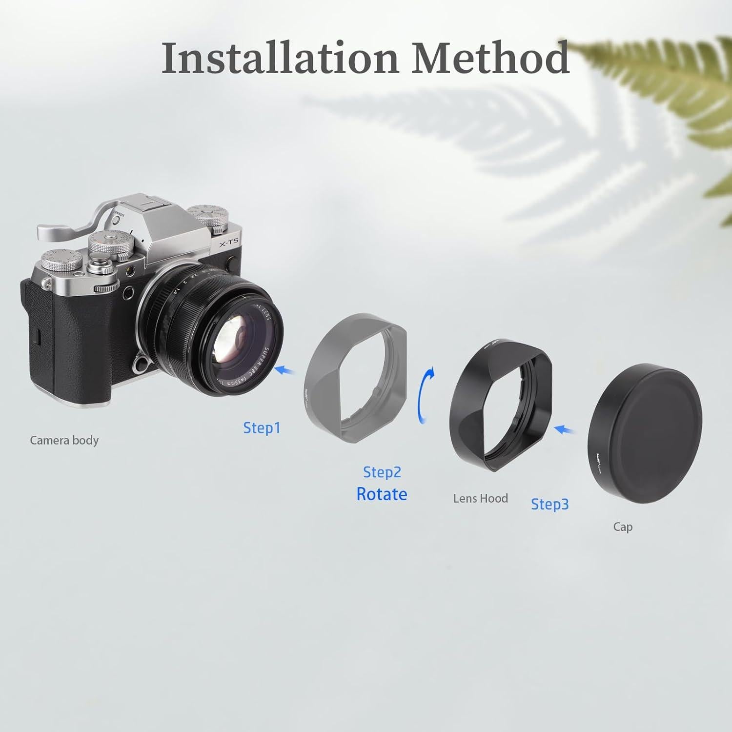 Sombrero de Lente Cuadrado Haoge para Fujifilm XF 35mm F1.4