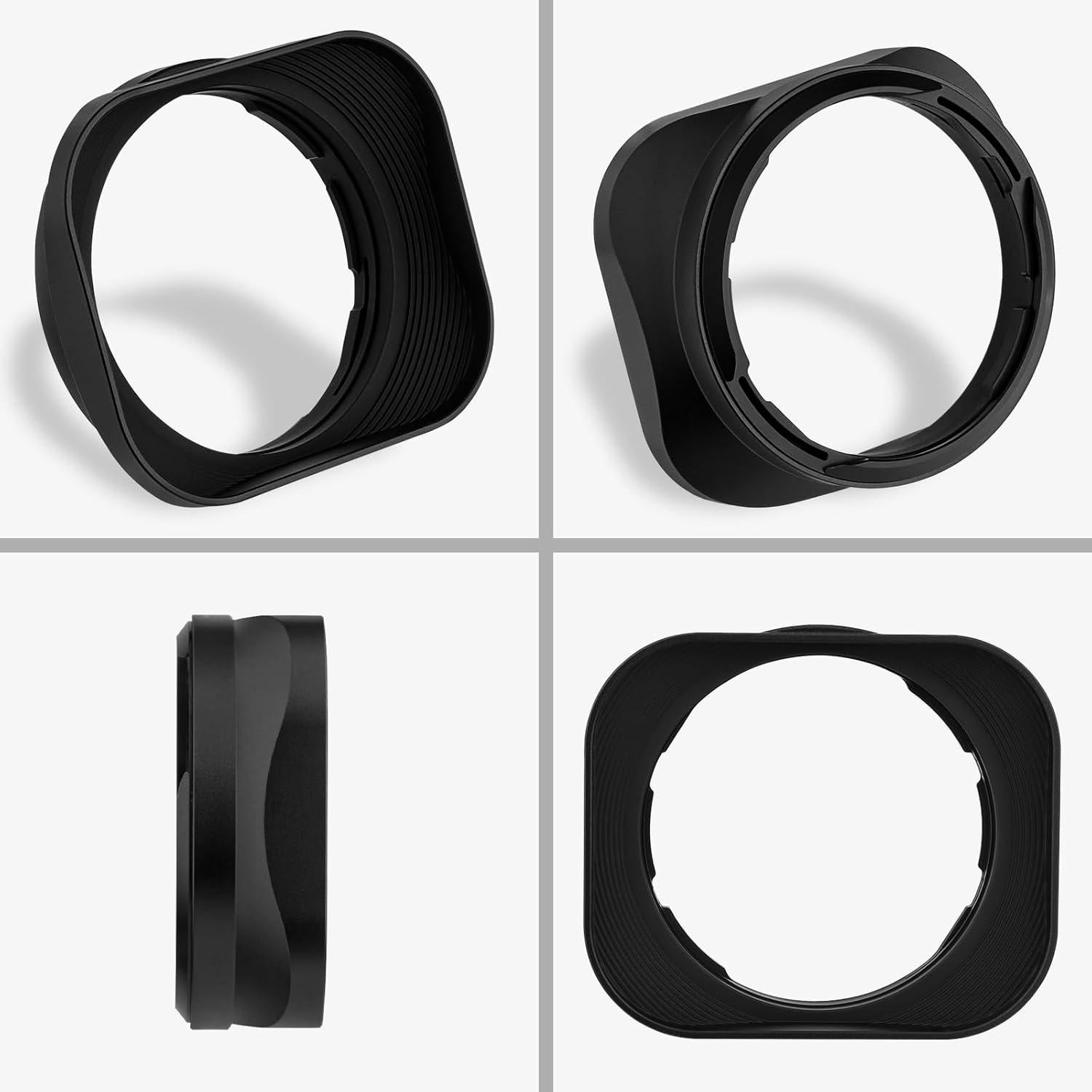 Capucha de Lente Metálica Cuadrada Haoge LH-P2517 para Panasonic LEICA DG 25mm f/1.7