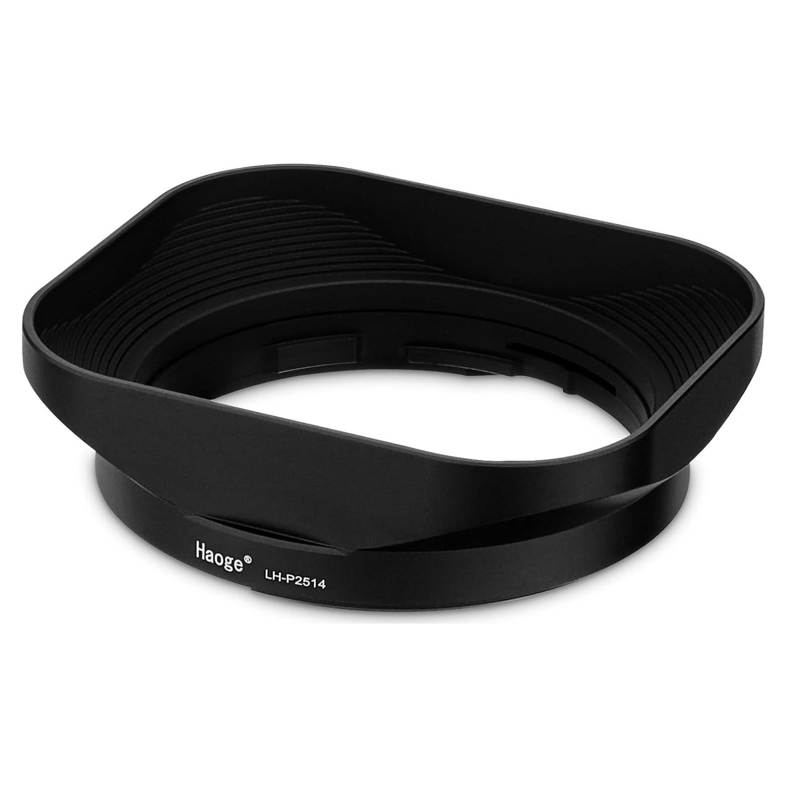 Capucha de Lente Metálica Cuadrada Haoge LH-P2514 para Panasonic Leica 25mm f/1.4