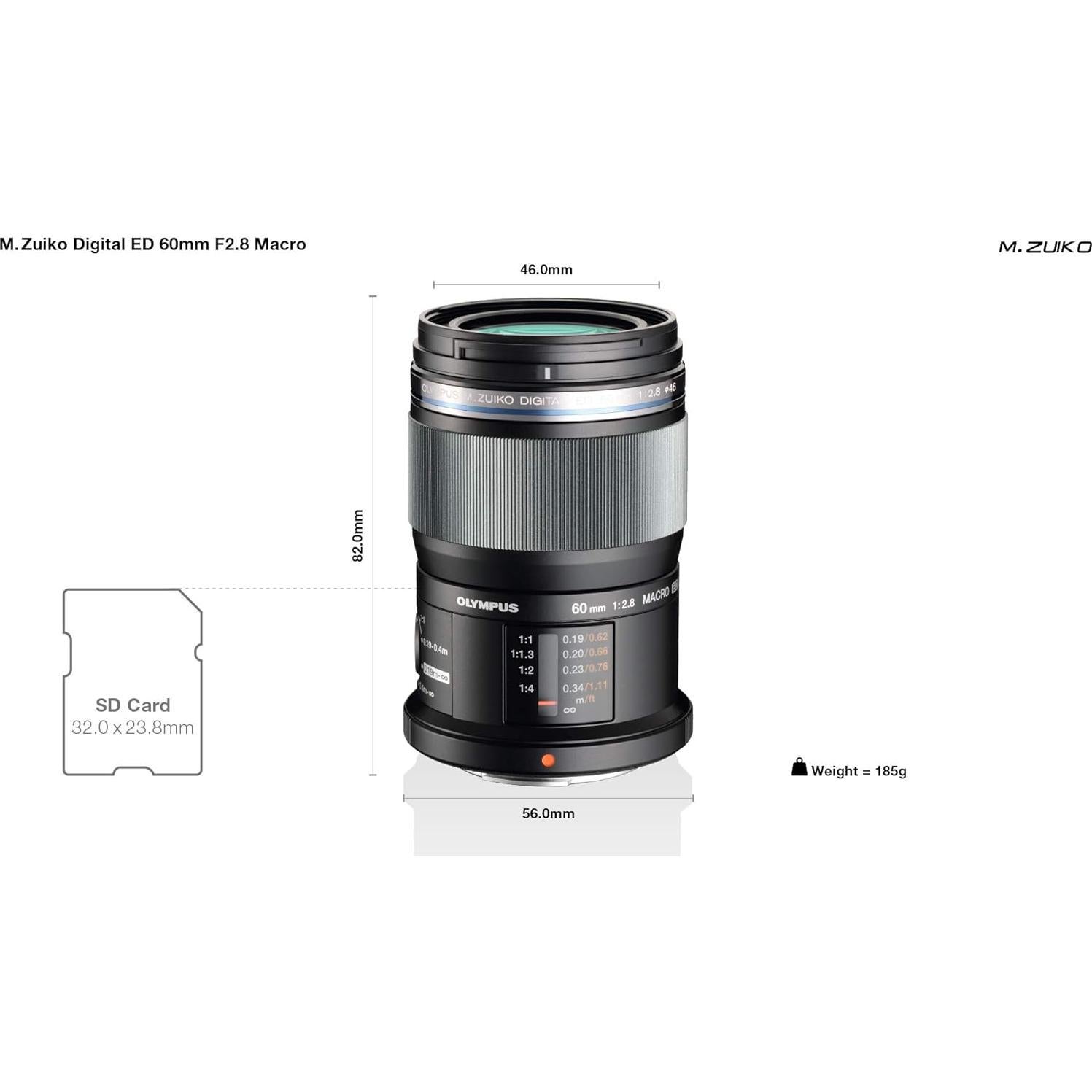 Lente Macro Olympus M.Zuiko 60mm f/2.8 - Versión Internacional