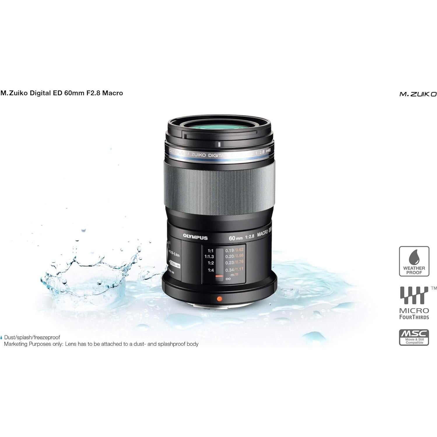 Lente Macro Olympus M.Zuiko 60mm f/2.8 - Versión Internacional