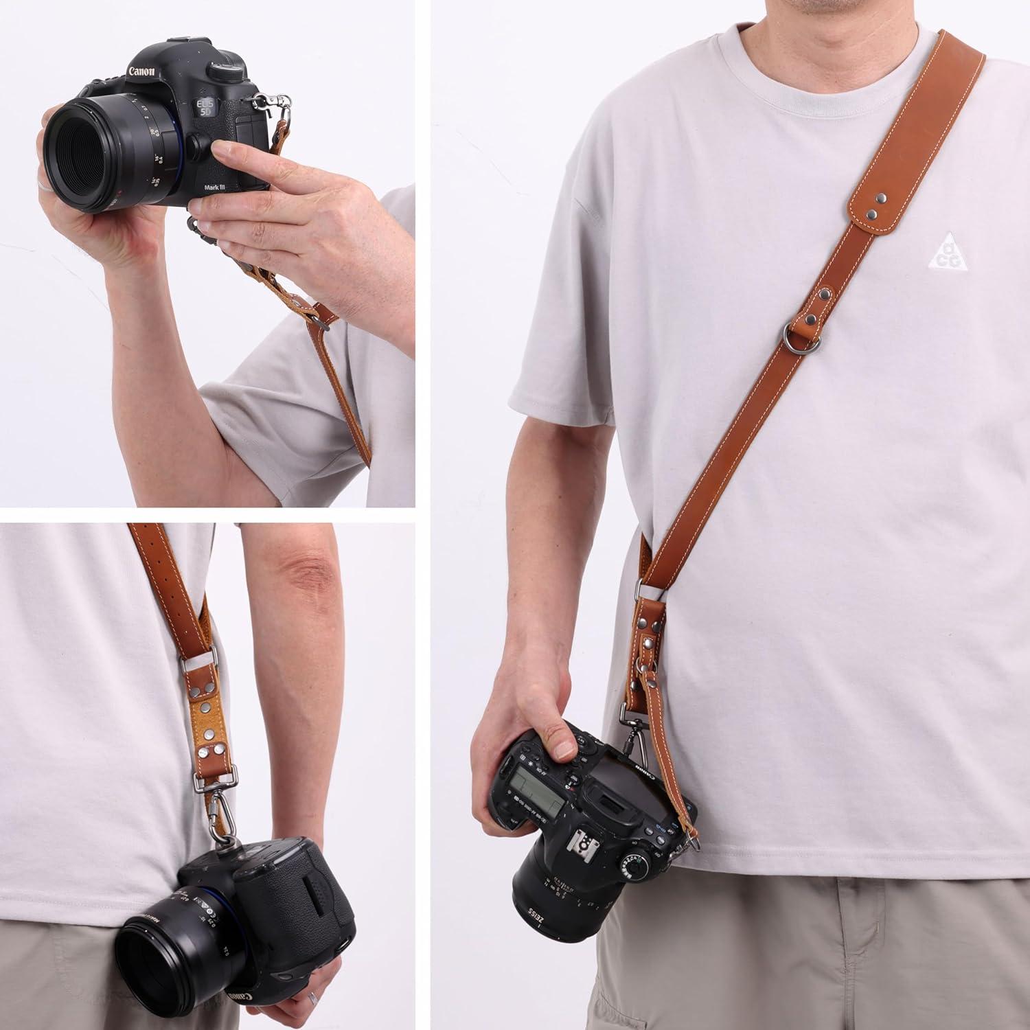 Arnés de cámara individual Padwa Lifestyle cuero marrón 20kg