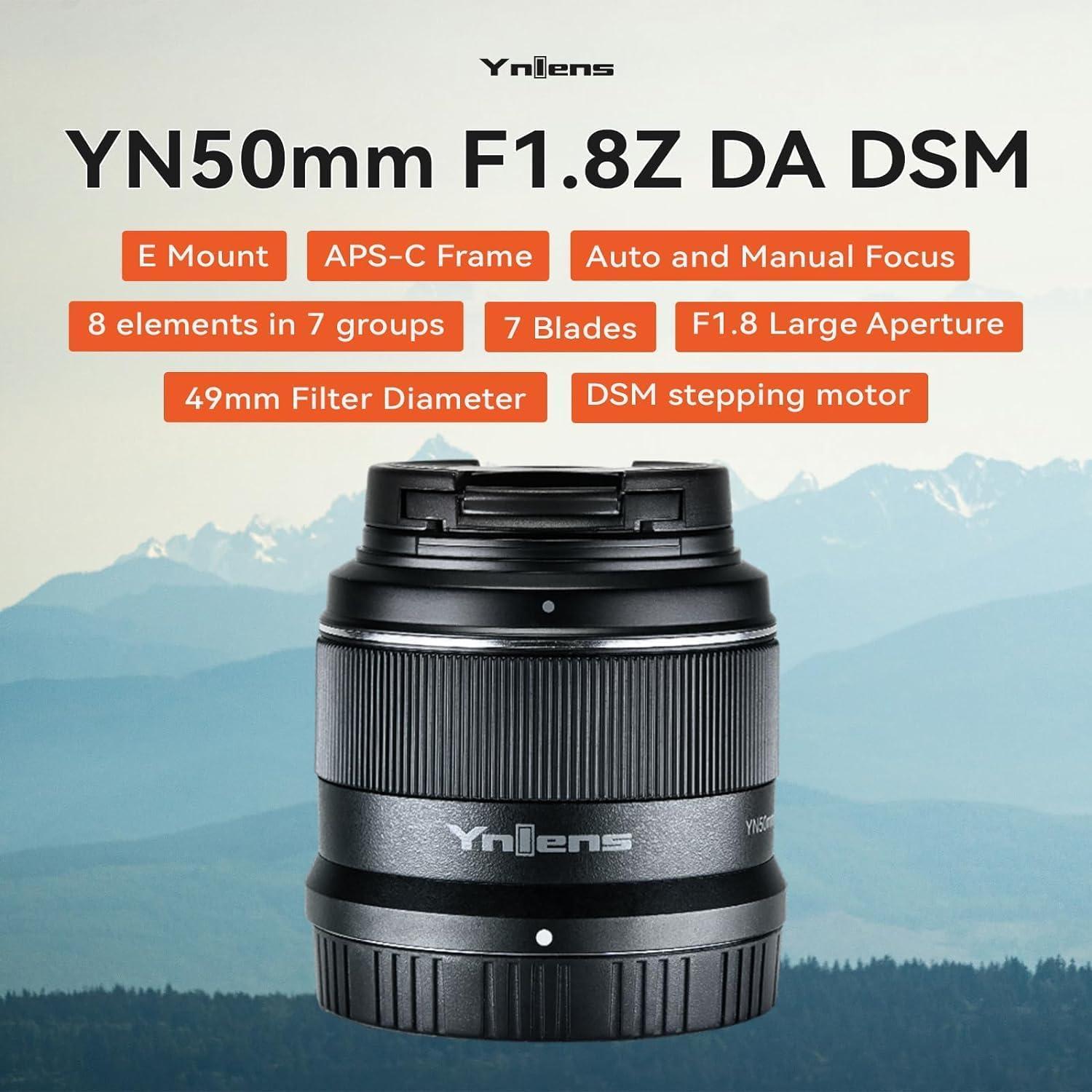 Lente YONGNUO YN50mm F1.8Z DA DSM para Nikon Z APS-C