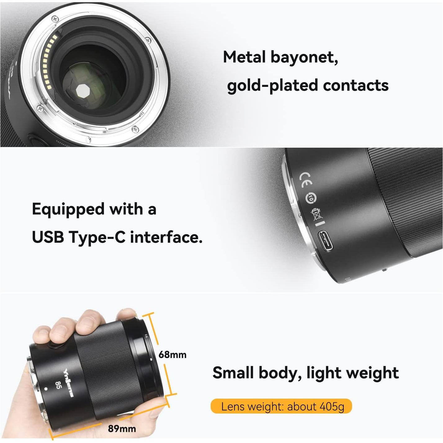 Lente Yongnuo YN85MM F1.8Z DF DSM para Nikon Z - 58mm