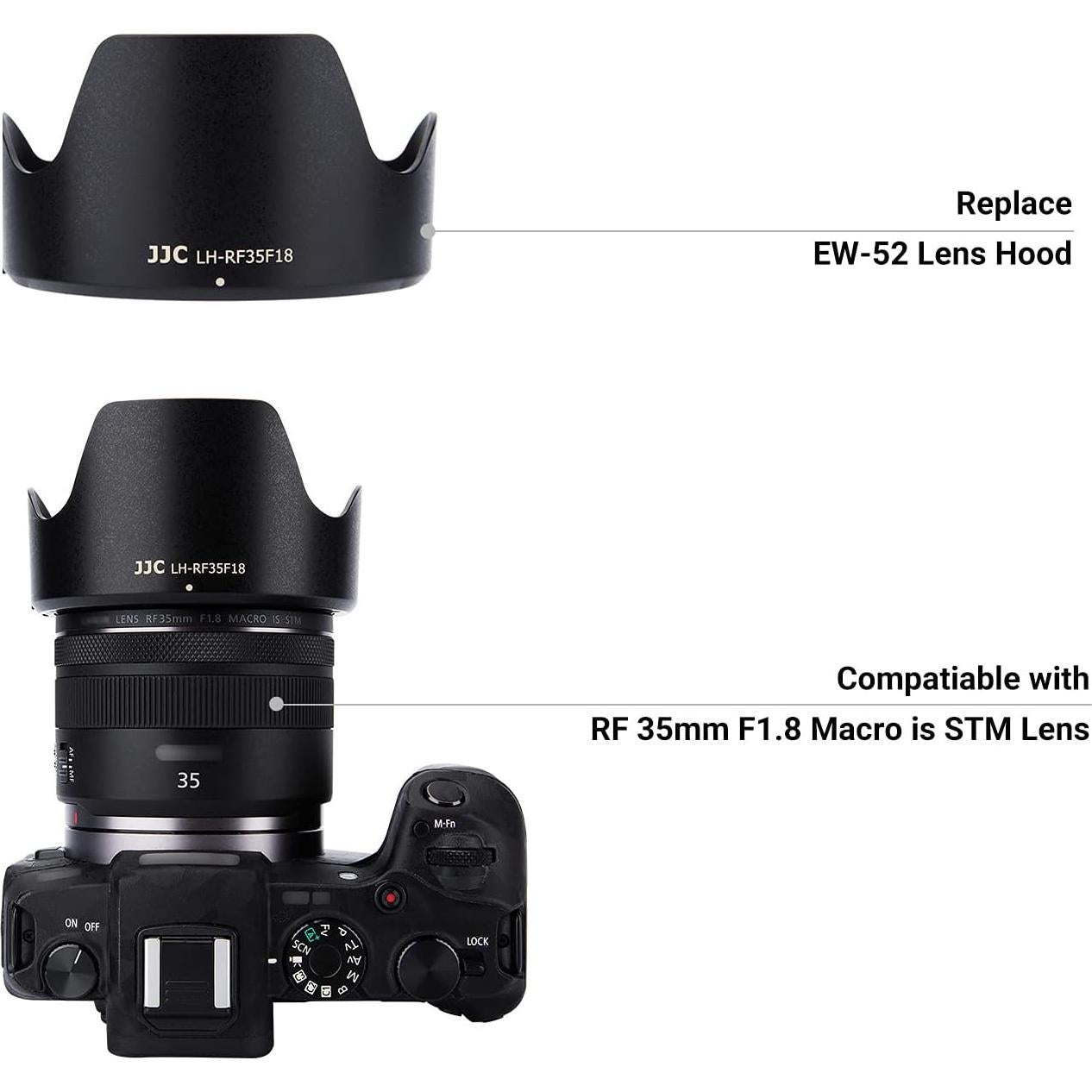 Capucha de Lente Tulipán JJC para RF 35mm F1.8 Macro STM