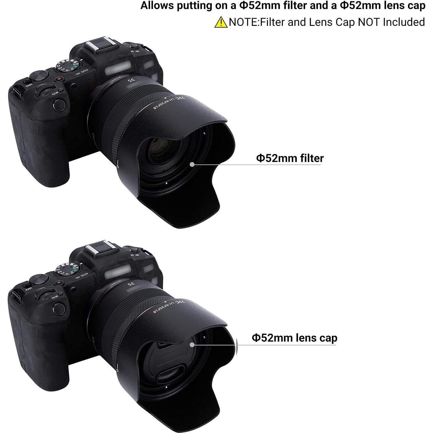 Capucha de Lente Tulipán JJC para RF 35mm F1.8 Macro STM