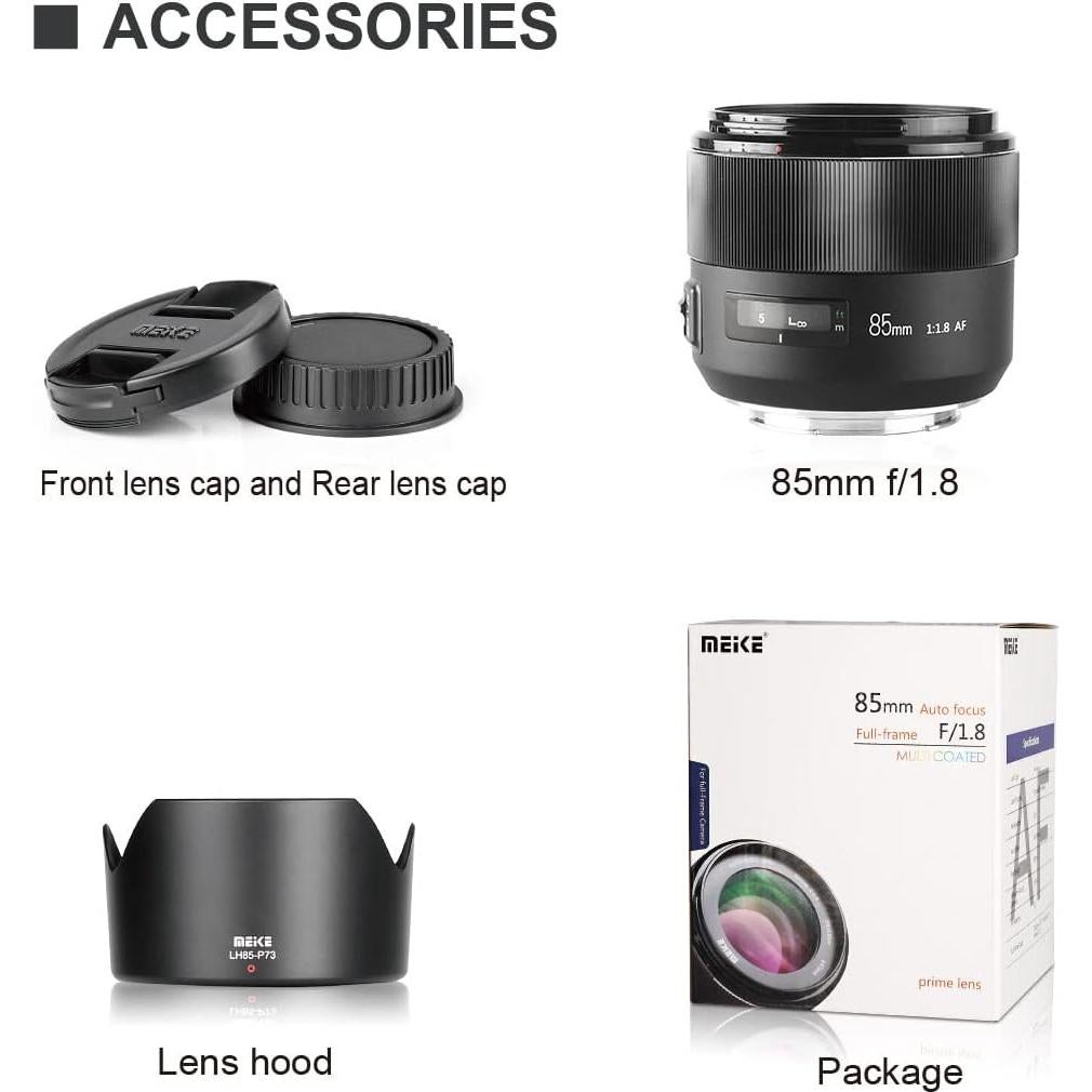 Lente Meike 85mm f/1.8 Auto Enfoque Montura EF para Canon