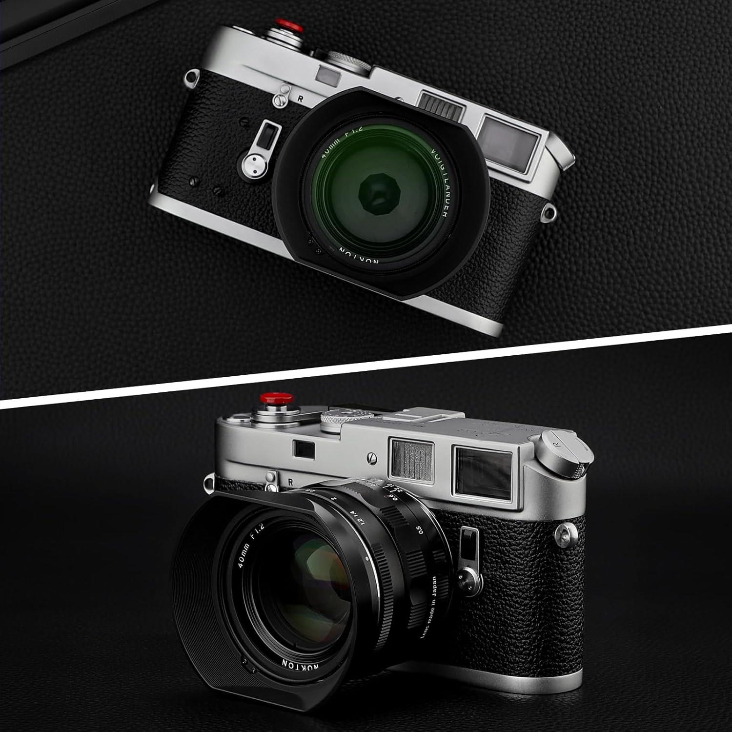 Capucha de lente cuadrada Haoge LH-VM35MB para Voigtlander 35mm 40mm 50mm