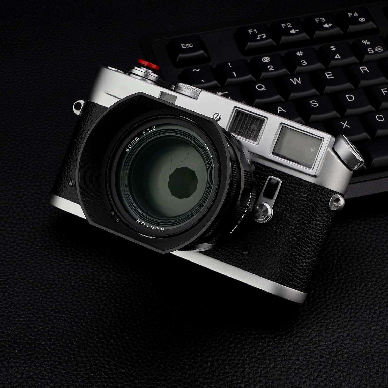 Capucha de lente cuadrada Haoge LH-VM35MB para Voigtlander 35mm 40mm 50mm