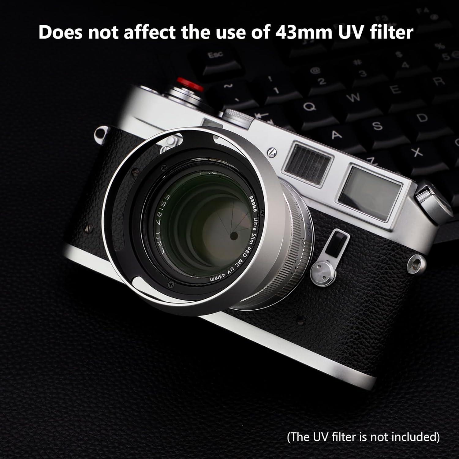 Capucha de Lente Redonda de Metal Haoge LH-ZV05W para Zeiss y Voigtlander