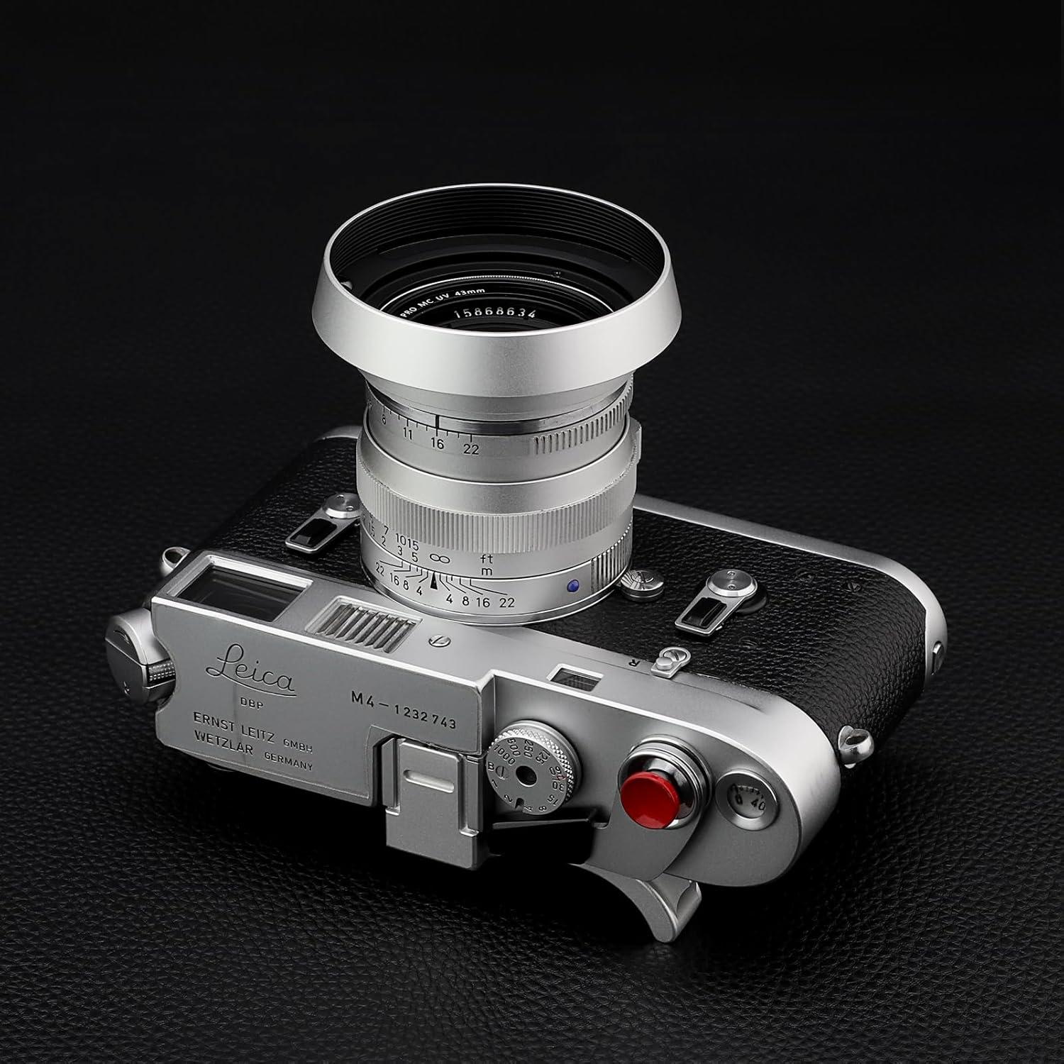 Capucha de Lente Redonda de Metal Haoge LH-ZV05W para Zeiss y Voigtlander