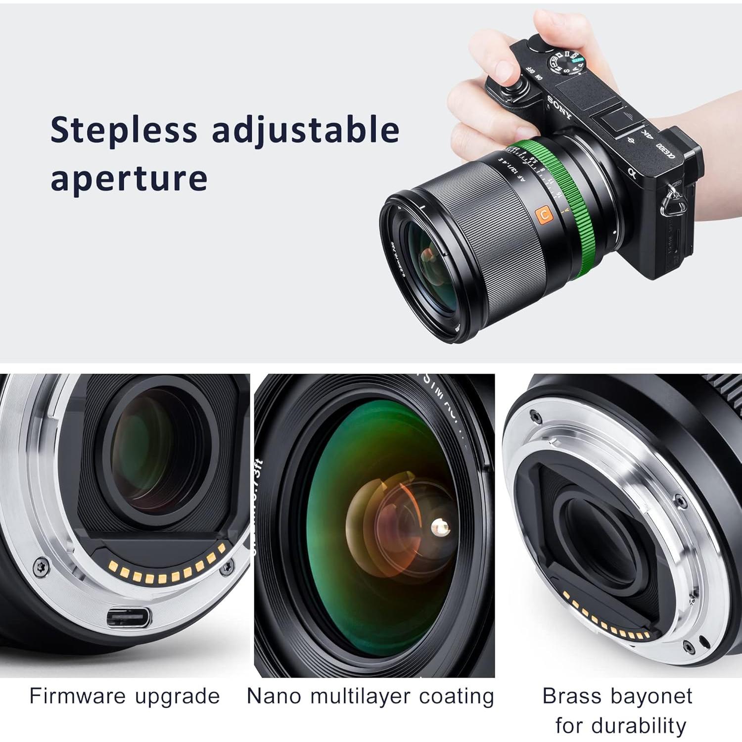 Lente Gran Angular VILTROX 13mm F1.4 Montura E para Sony