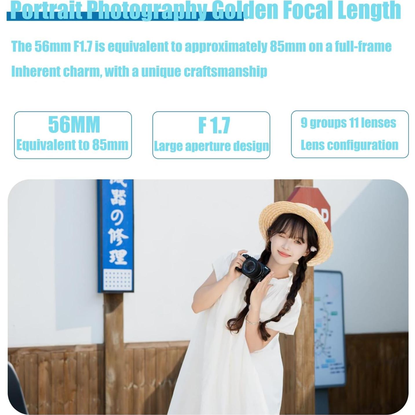 Lente VILTROX 56mm f/1.7 para Fujifilm Montura X